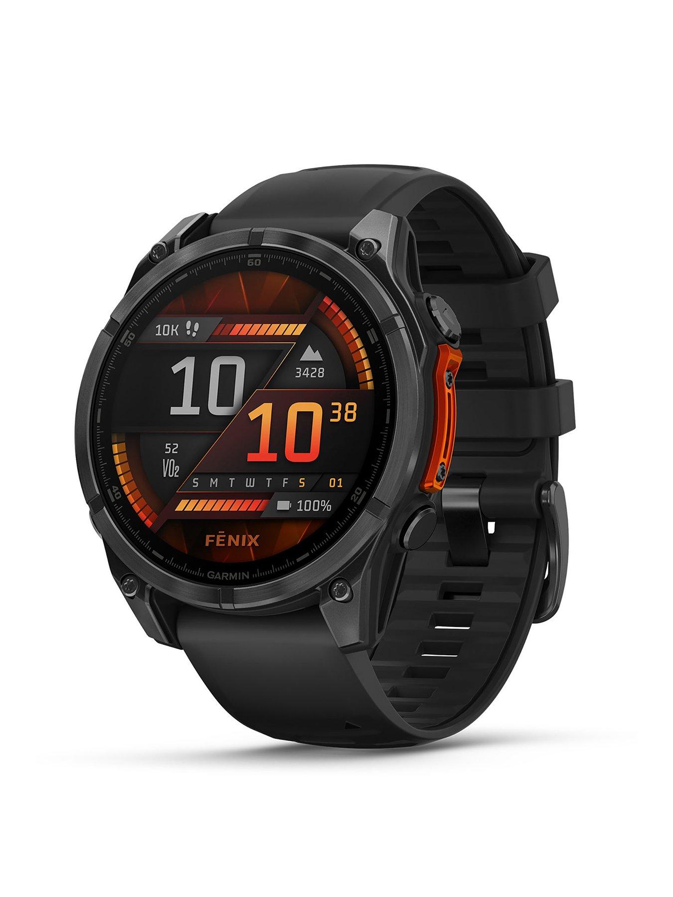 Garmin fenix 8 51 mm AMOLED Slate Gray with Black Silicone Band littlewoods