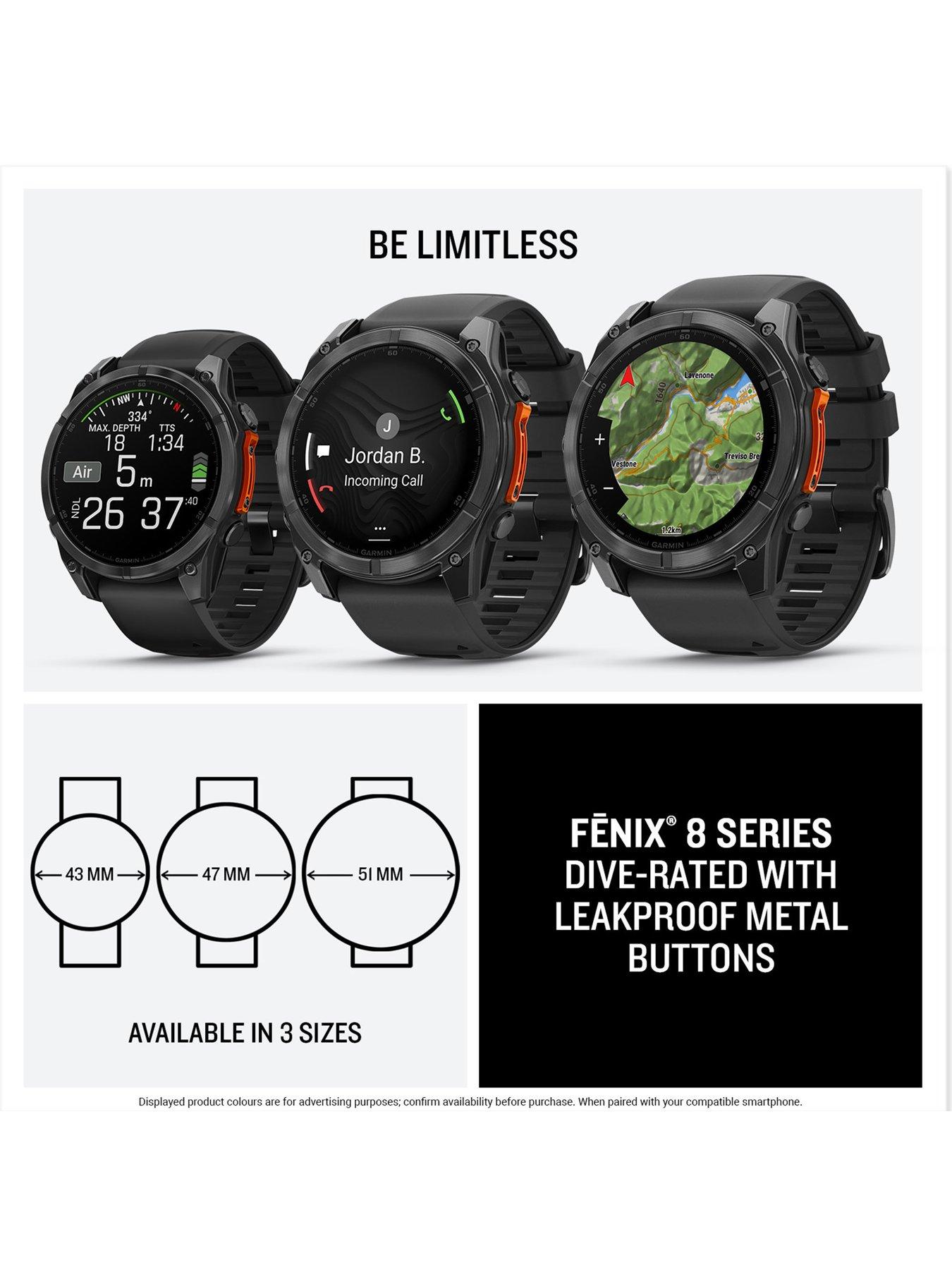 Image 6 of 7 of Garmin fenix 8 - 51 mm AMOLED Smartwatch -&nbsp;Slate Gray&nbsp;