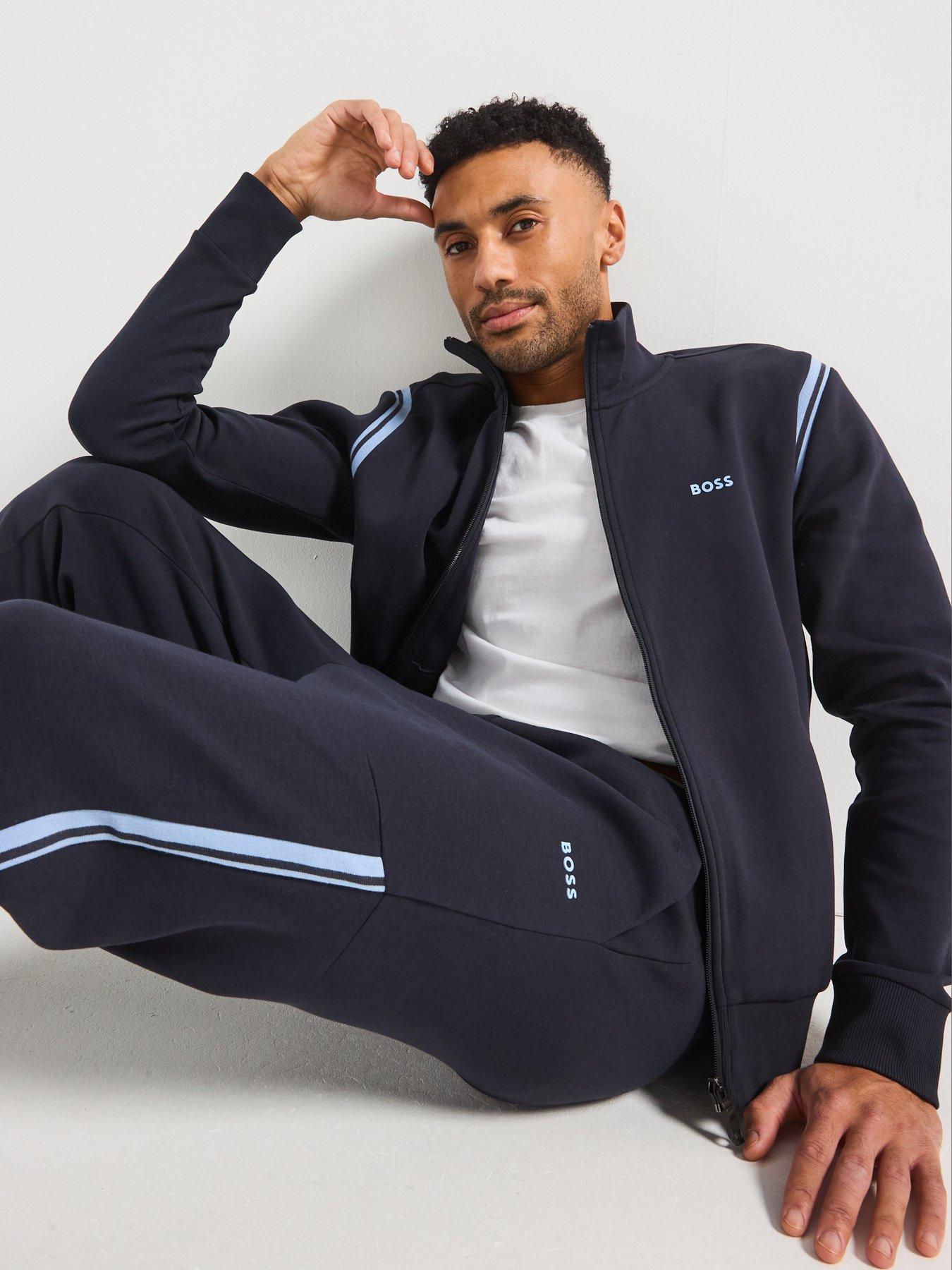  image of boss-regular-fit-zip-thru-tracksuit--navy