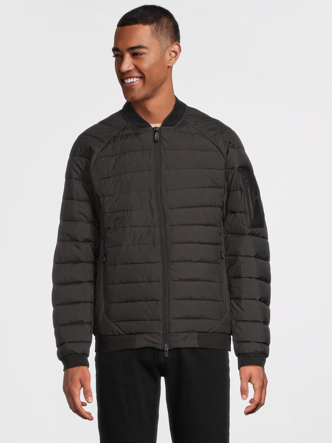 undefined J_Ordos Quilted Bomber Jacket- Black