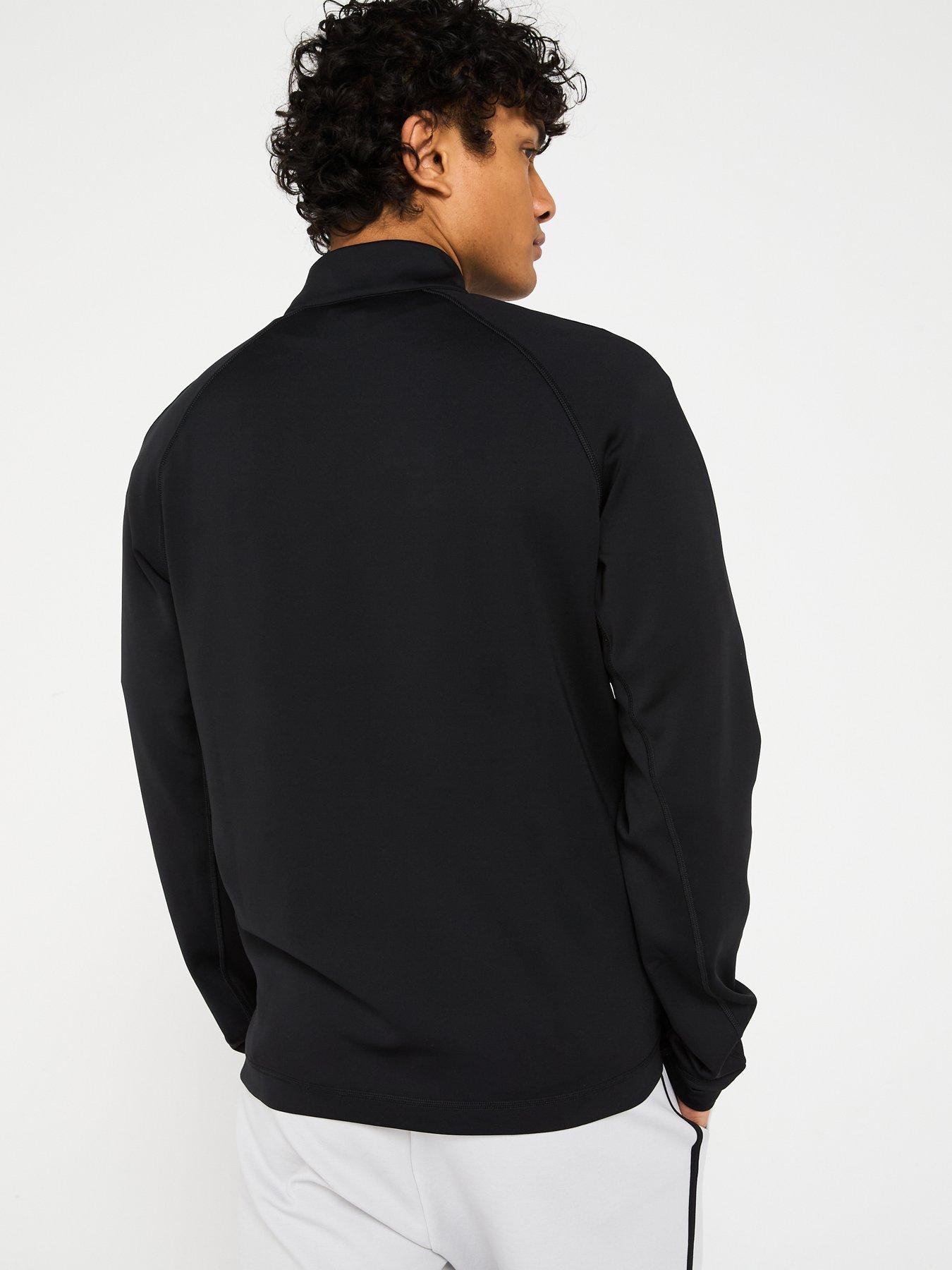 stillFront image of boss-sweat-active-14-zip-sweat-top-black