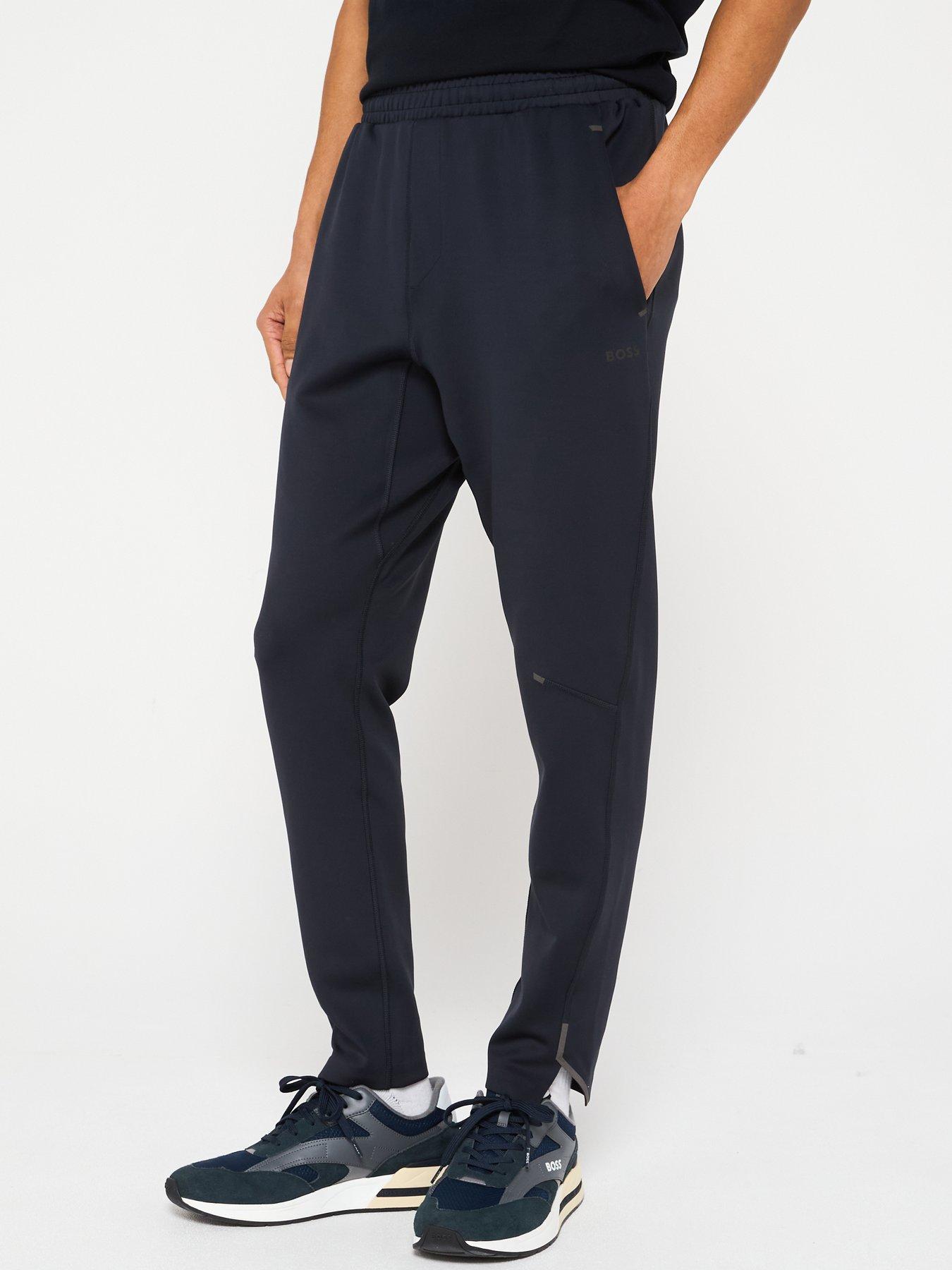  image of boss-hicon-active-stretch-tapered-joggers-navy