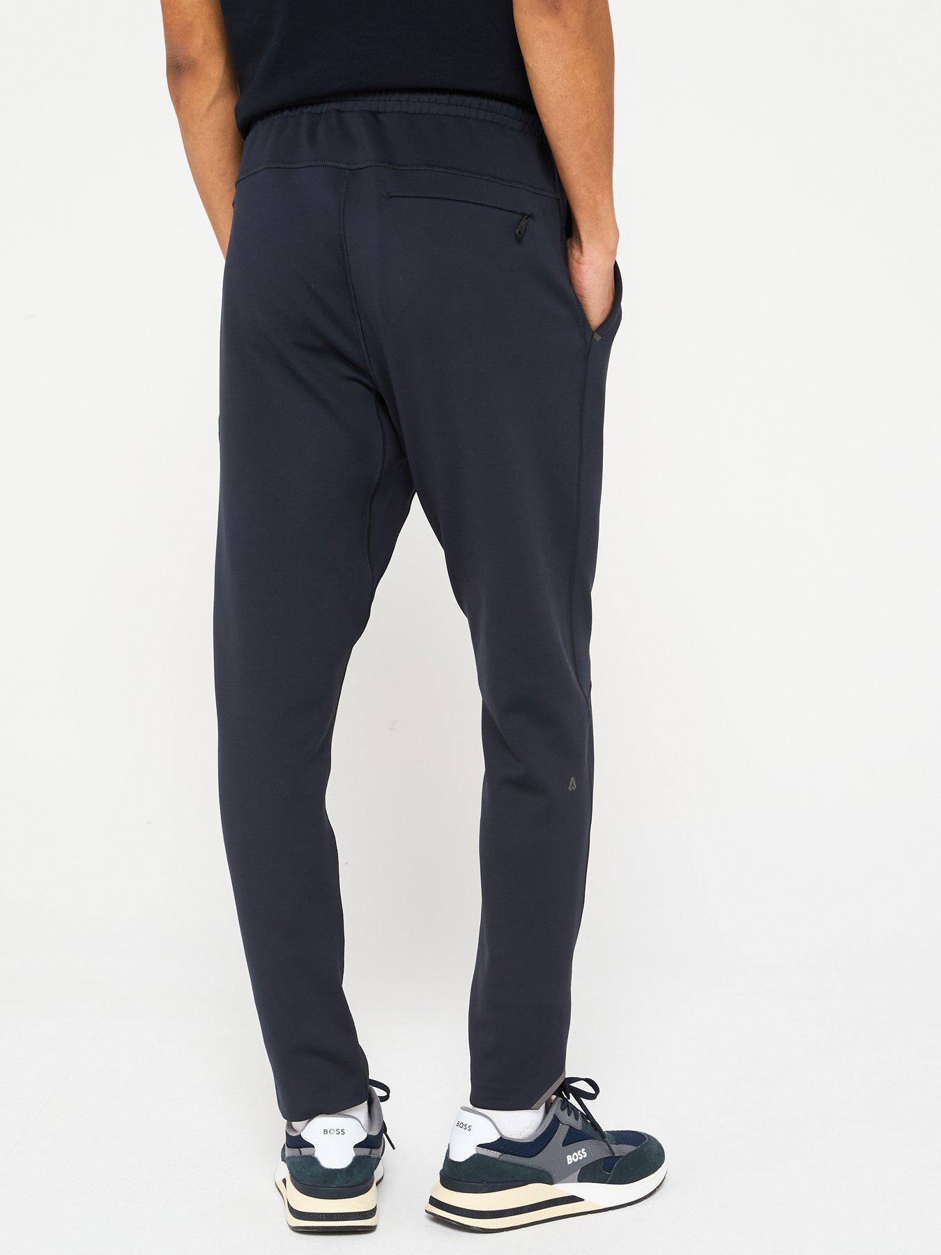  image of boss-hicon-active-stretch-tapered-joggers-navy
