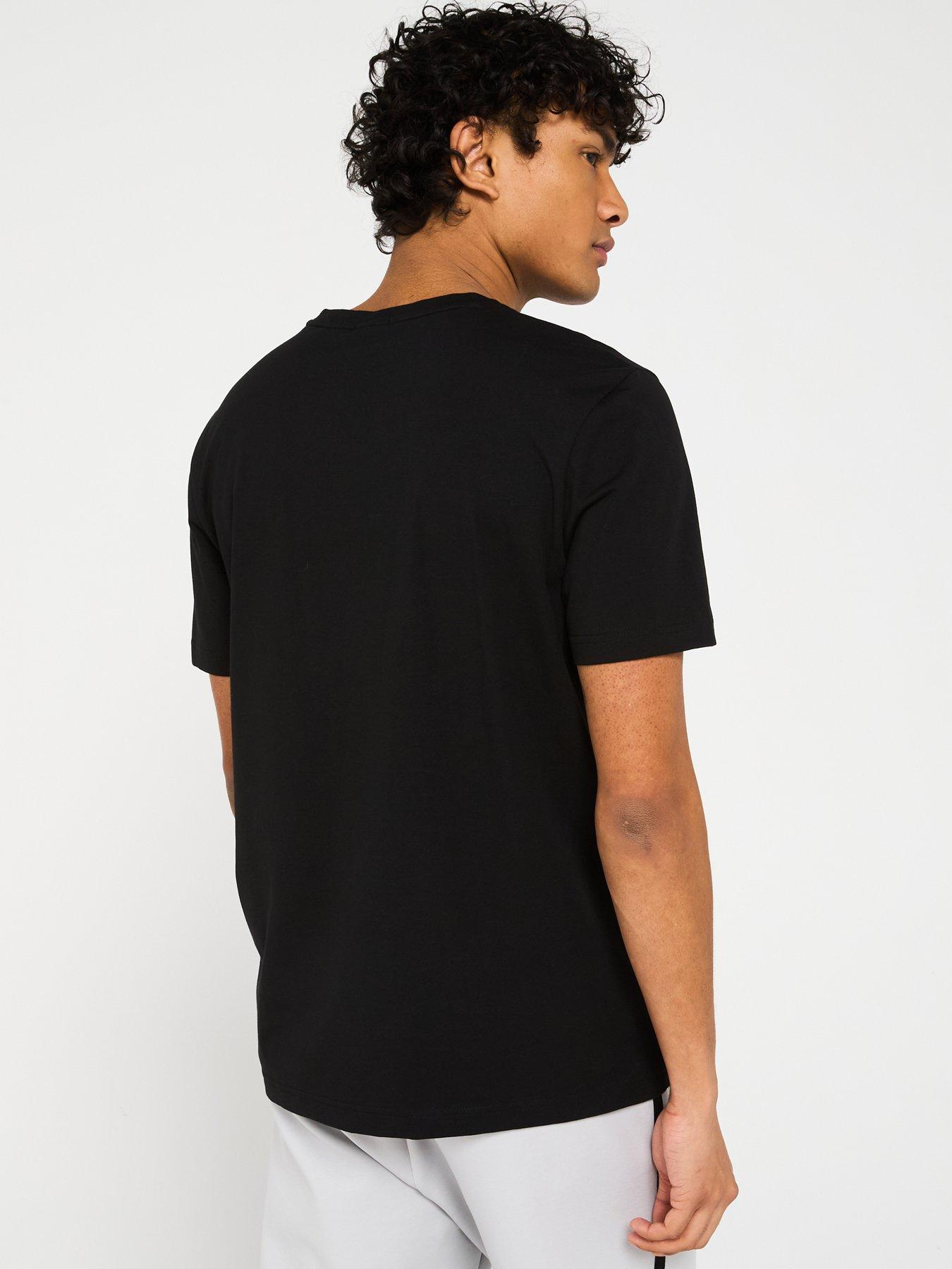  image of boss-tee-logo-regular-fit-logo-t-shirt--black
