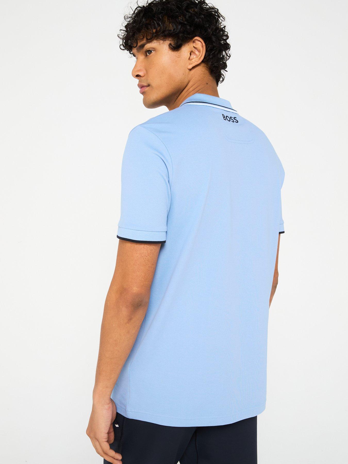  image of boss-paddy-pro-regular-fit-tipping-polo-shirt-light-blue