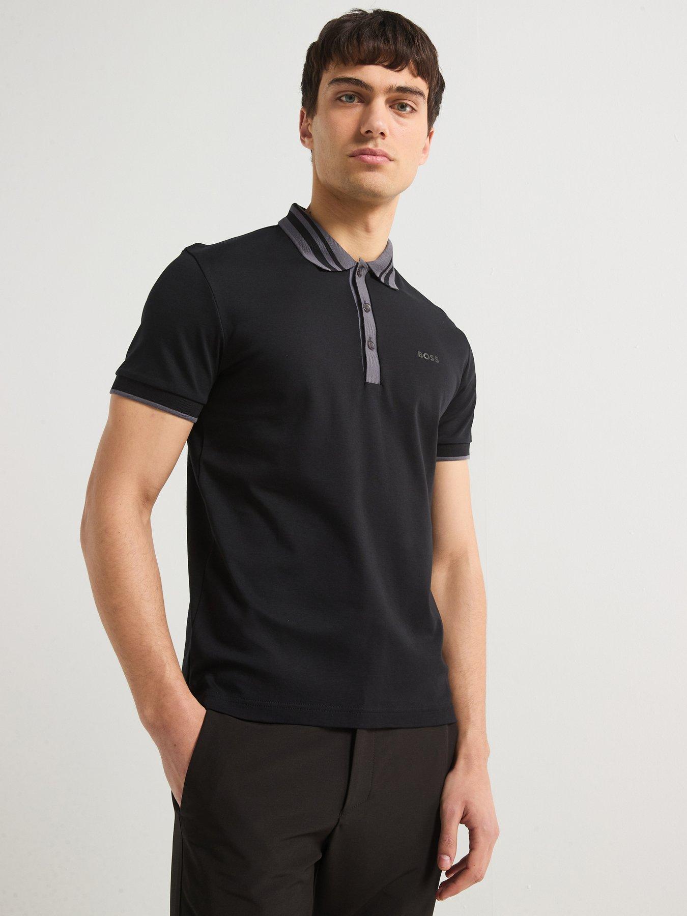 boss-paule-tape-placket-polo-shirt--black