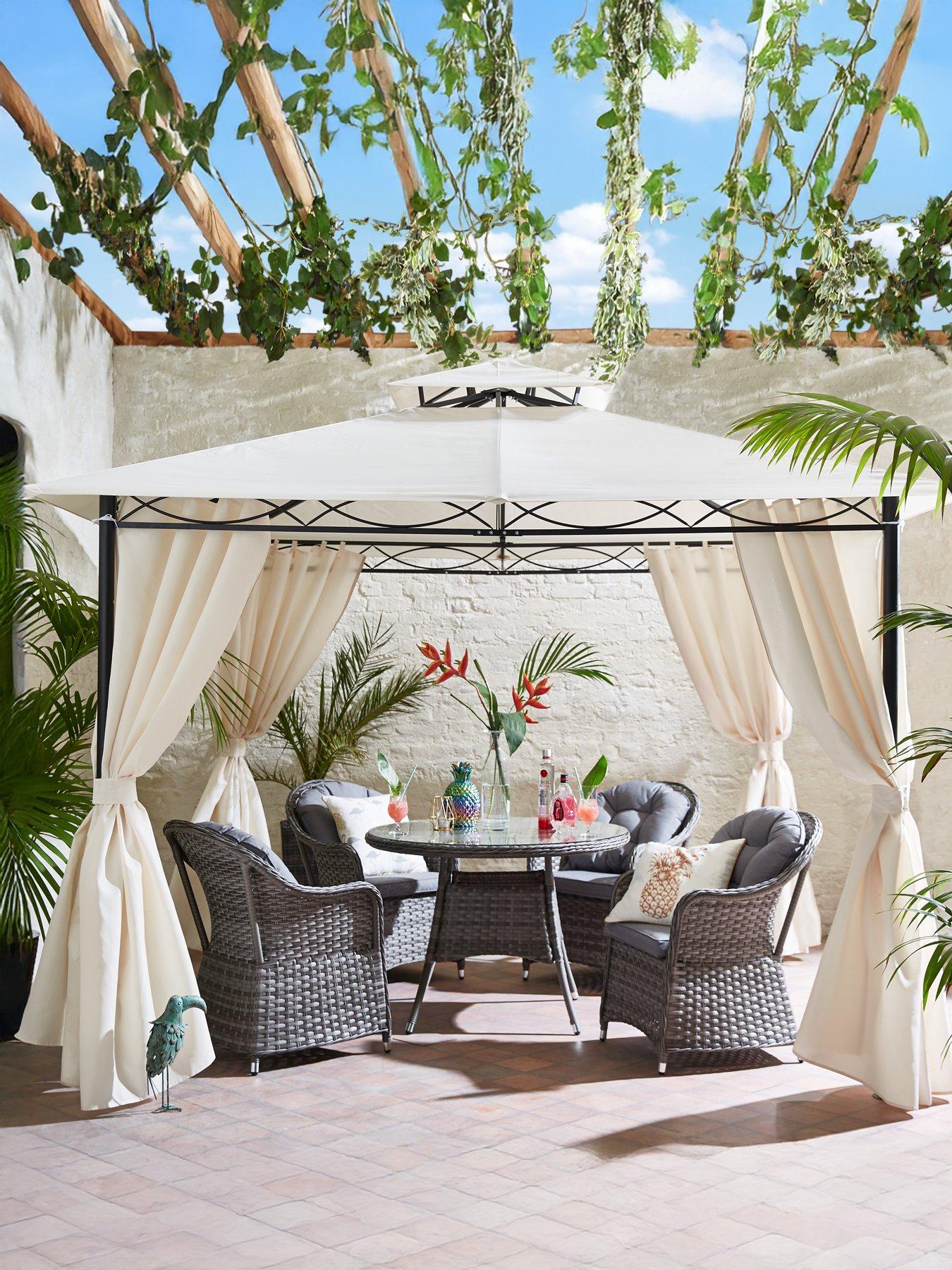 very-home-3-x-3m-metal-gazebo-with-4-side-panels
