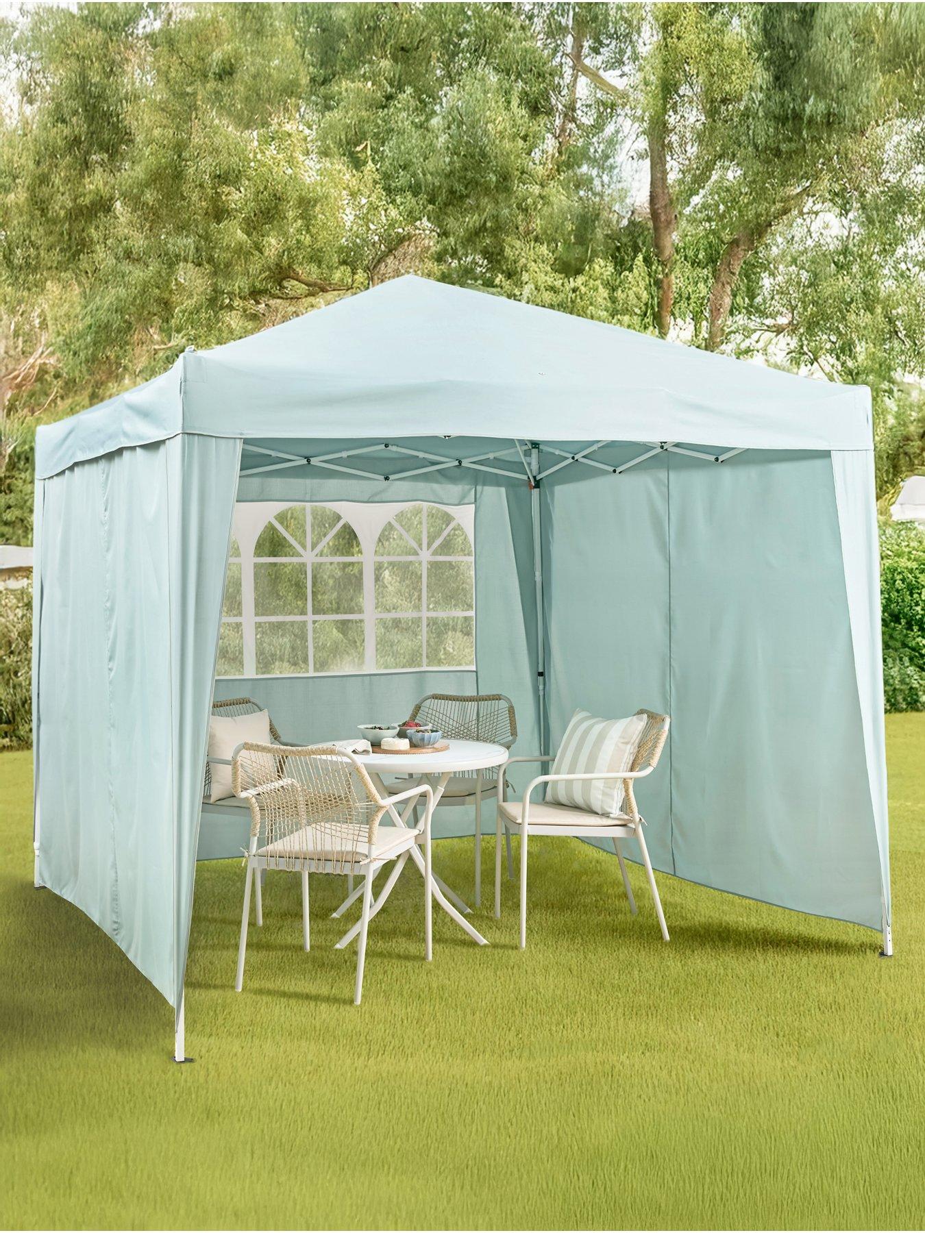 very-home-25-x-25m-pop-up-gazebo-with-3-piece-side-panels-blue