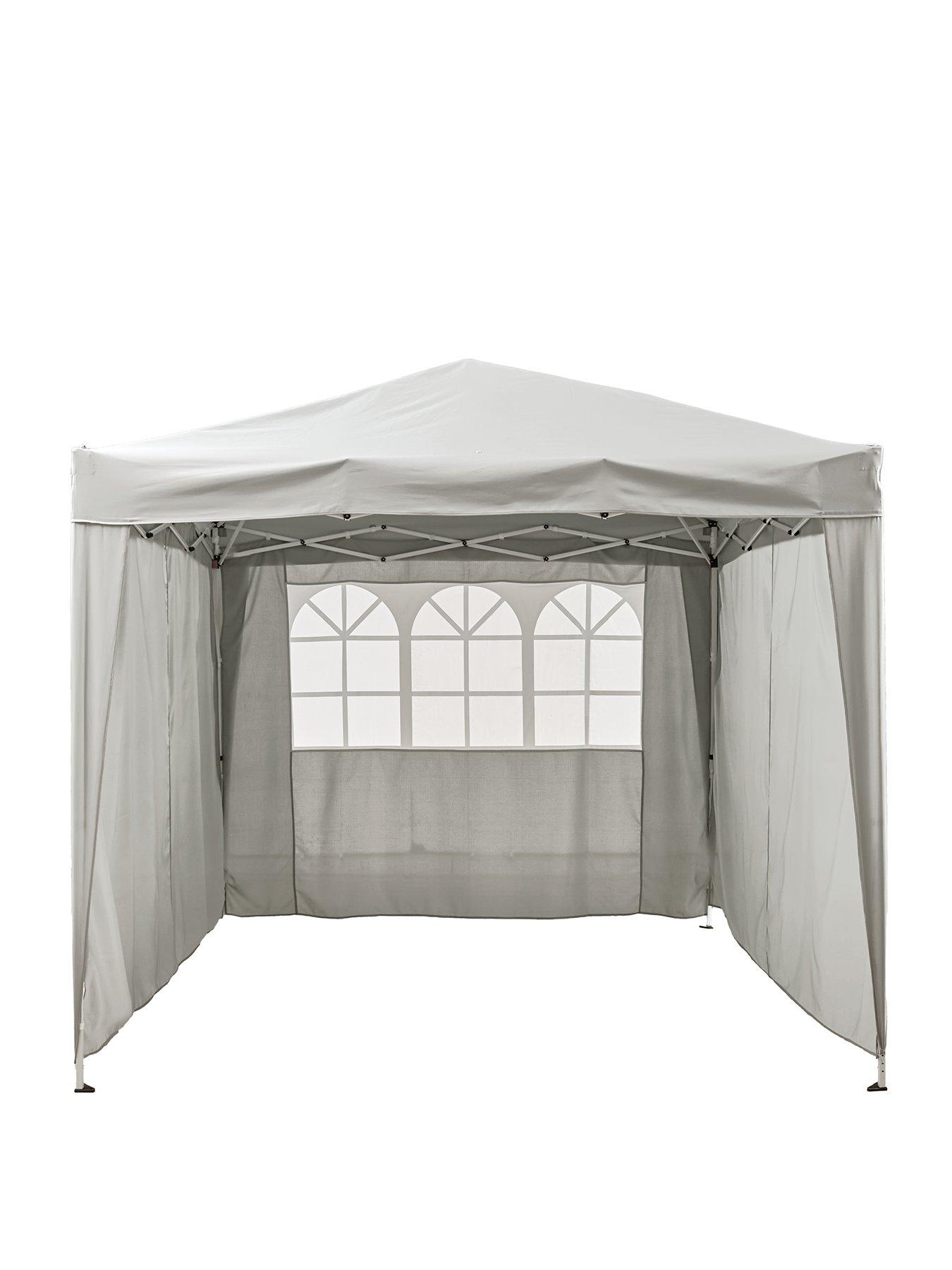  image of very-home-25-x-25m-pop-up-gazebo-with-3-piece-side-panels--grey
