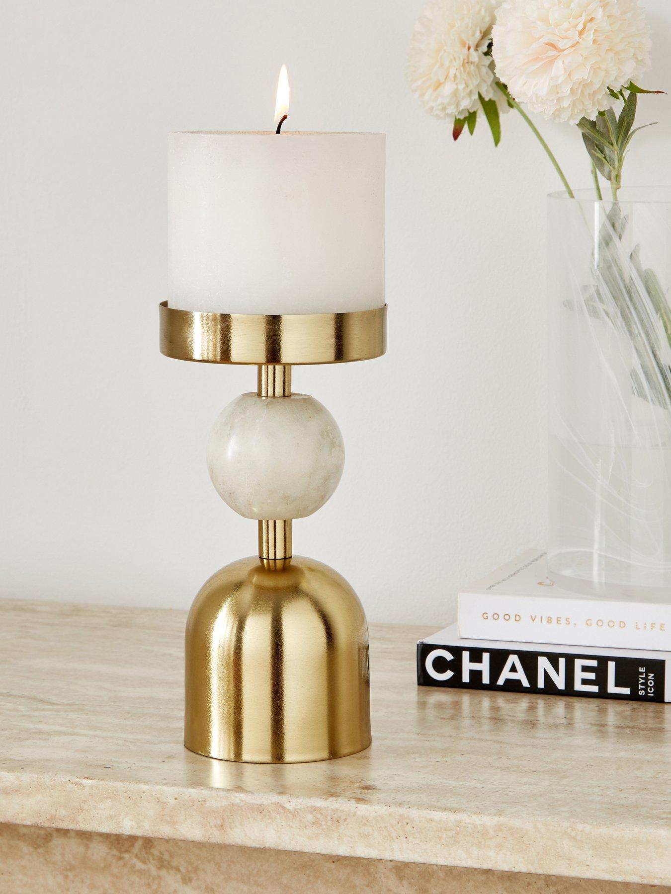 Very Home Marble Pillar Candle