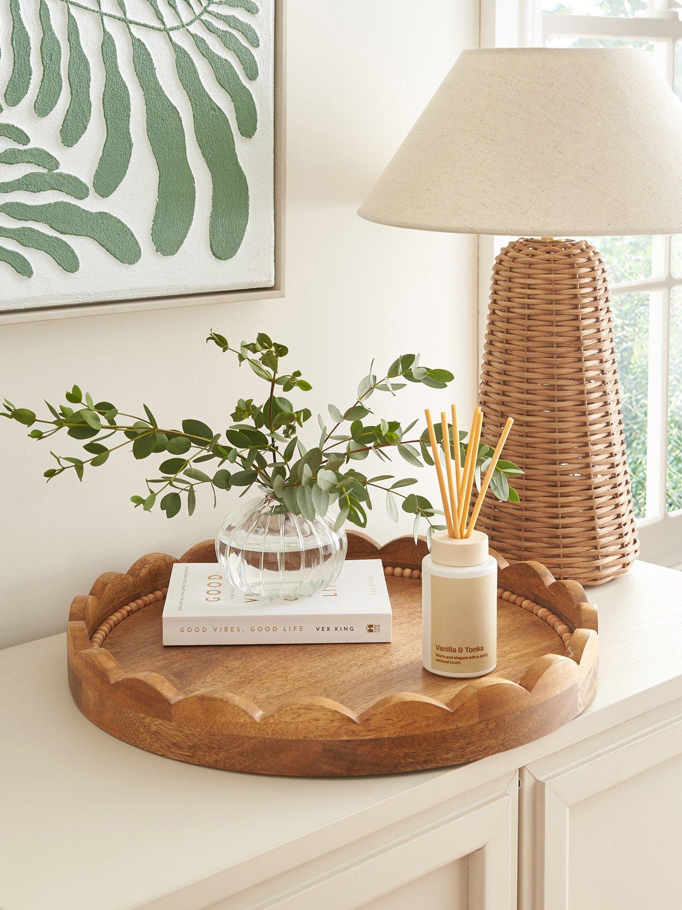 Very Home Rustic Scallop Wooden Tray