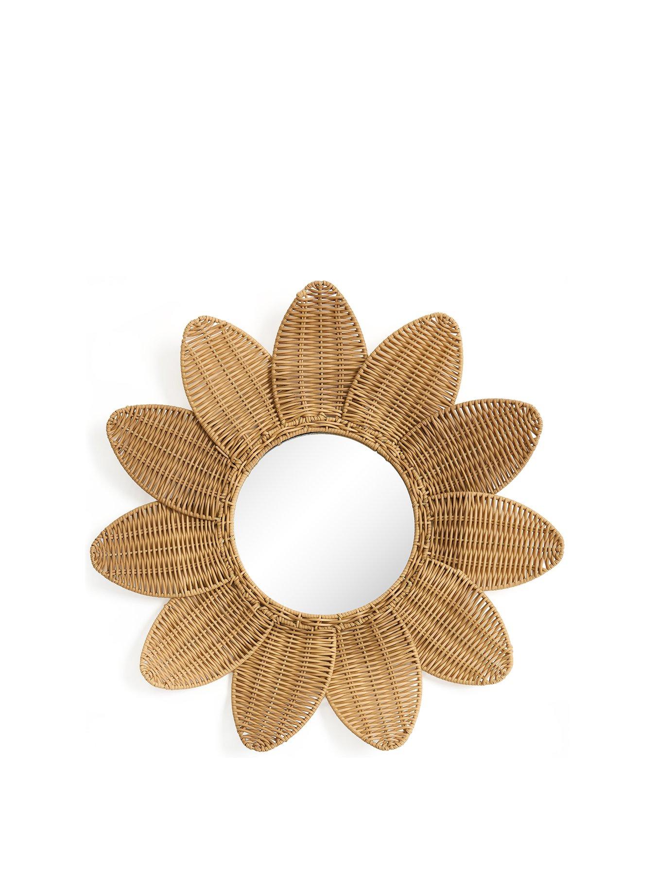  image of very-home-flower-mirror-wall-deacutecor-66cm