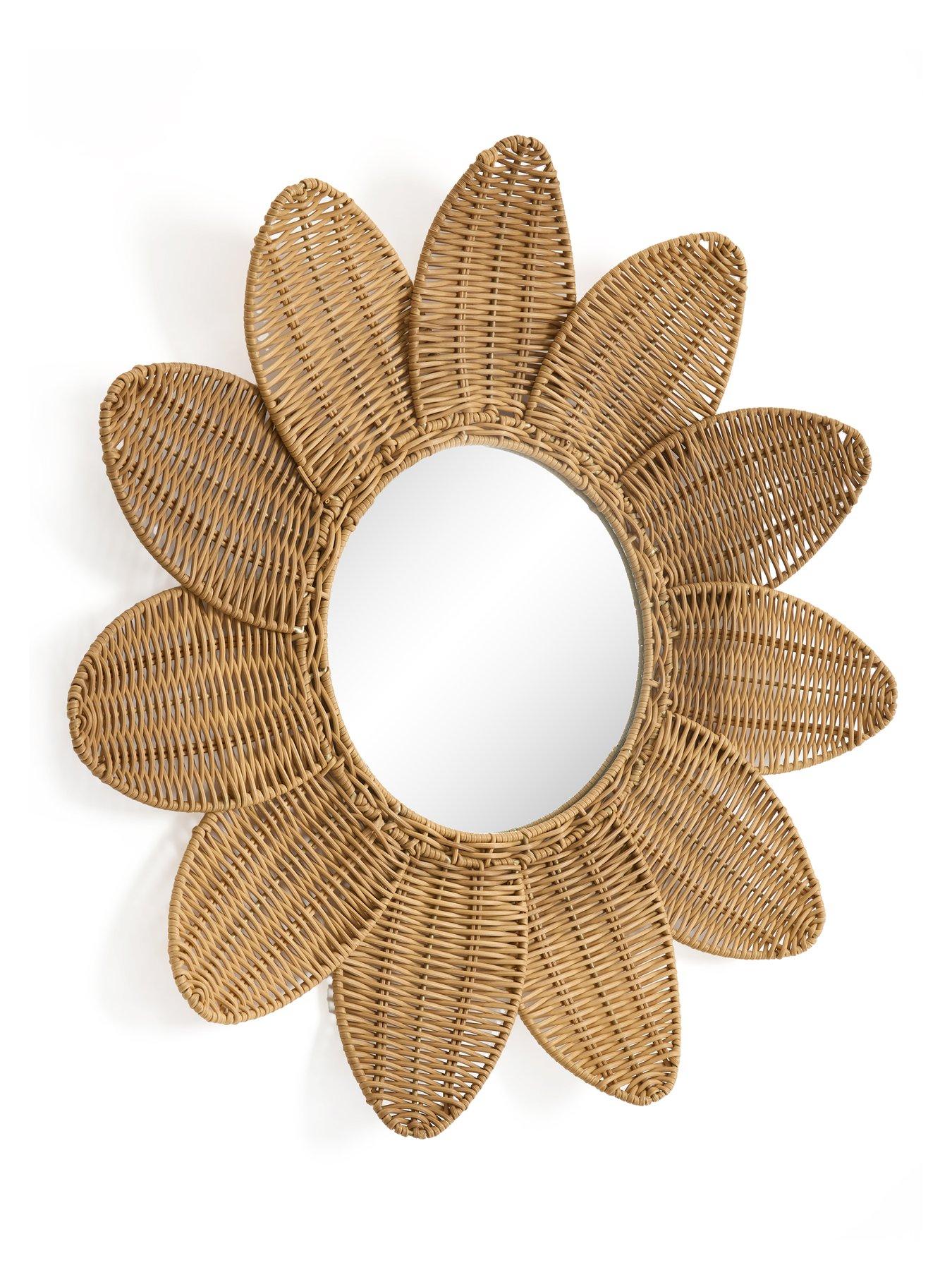  image of very-home-flower-mirror-wall-deacutecor-66cm