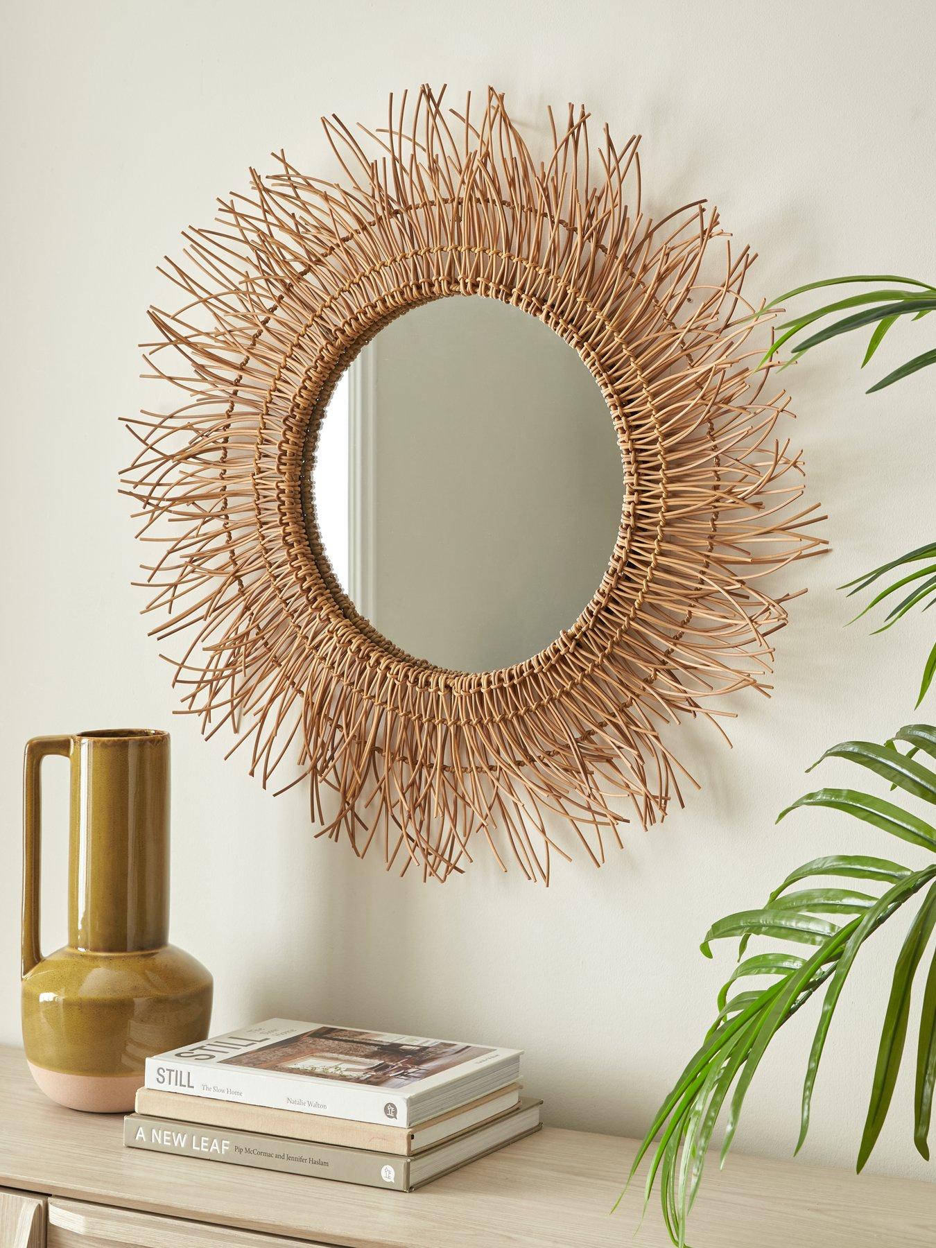 Image 1 of 4 of The Very Collection Round Tassle Mirror 70cm