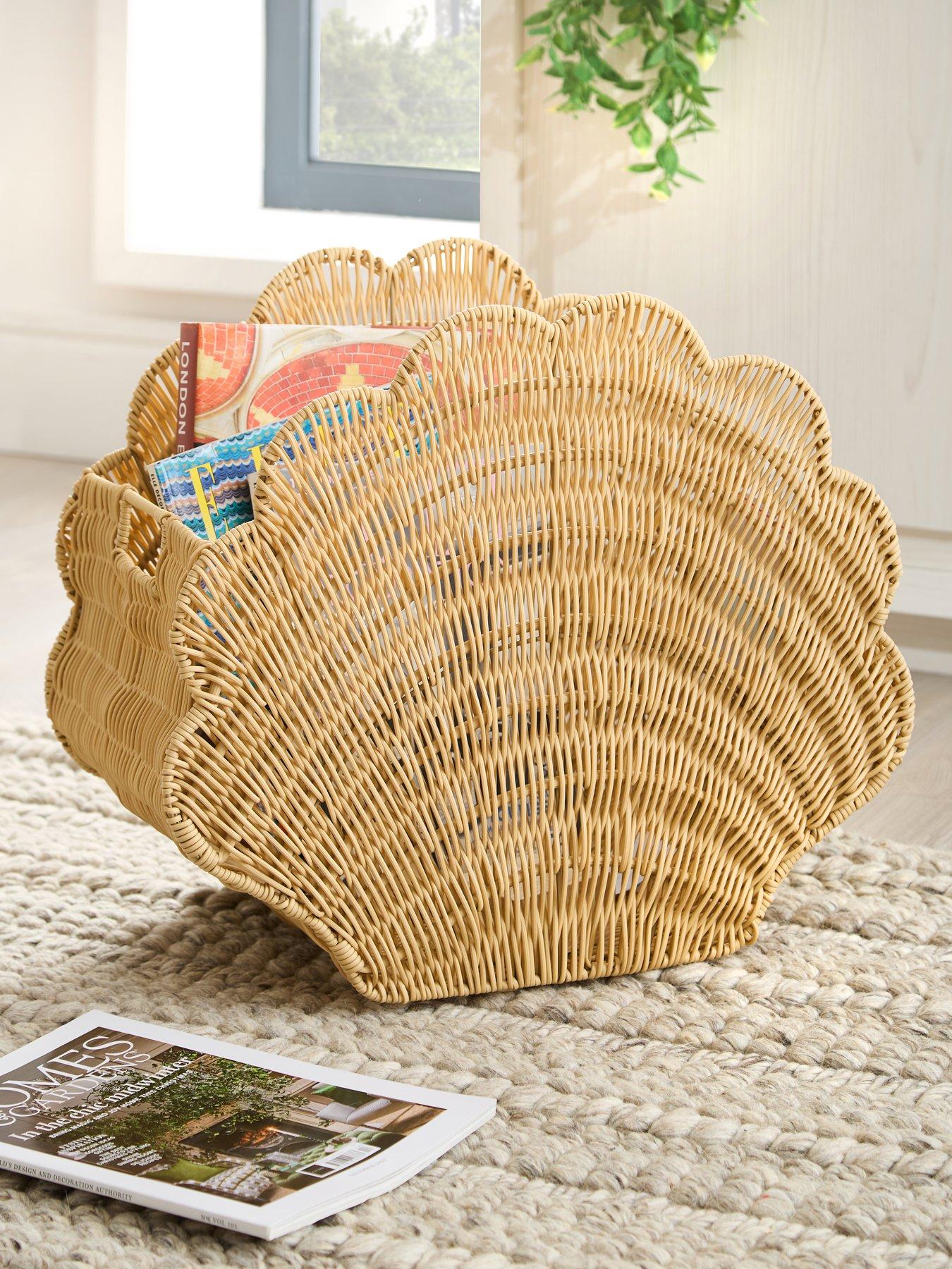 front image of very-home-shell-storage-basket