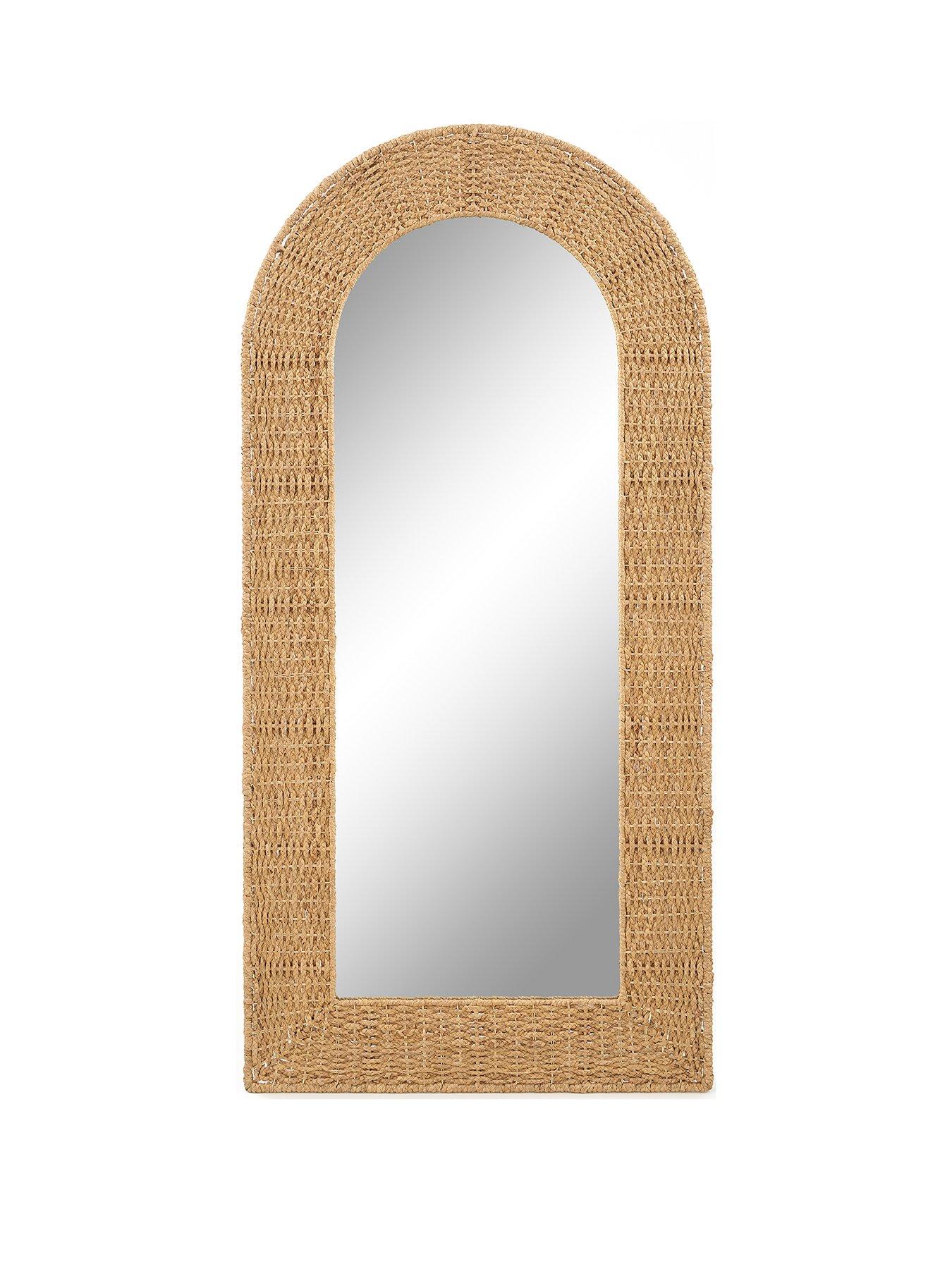 Image 2 of 7 of The Very Collection Woven Leaner Mirror 178x86cm