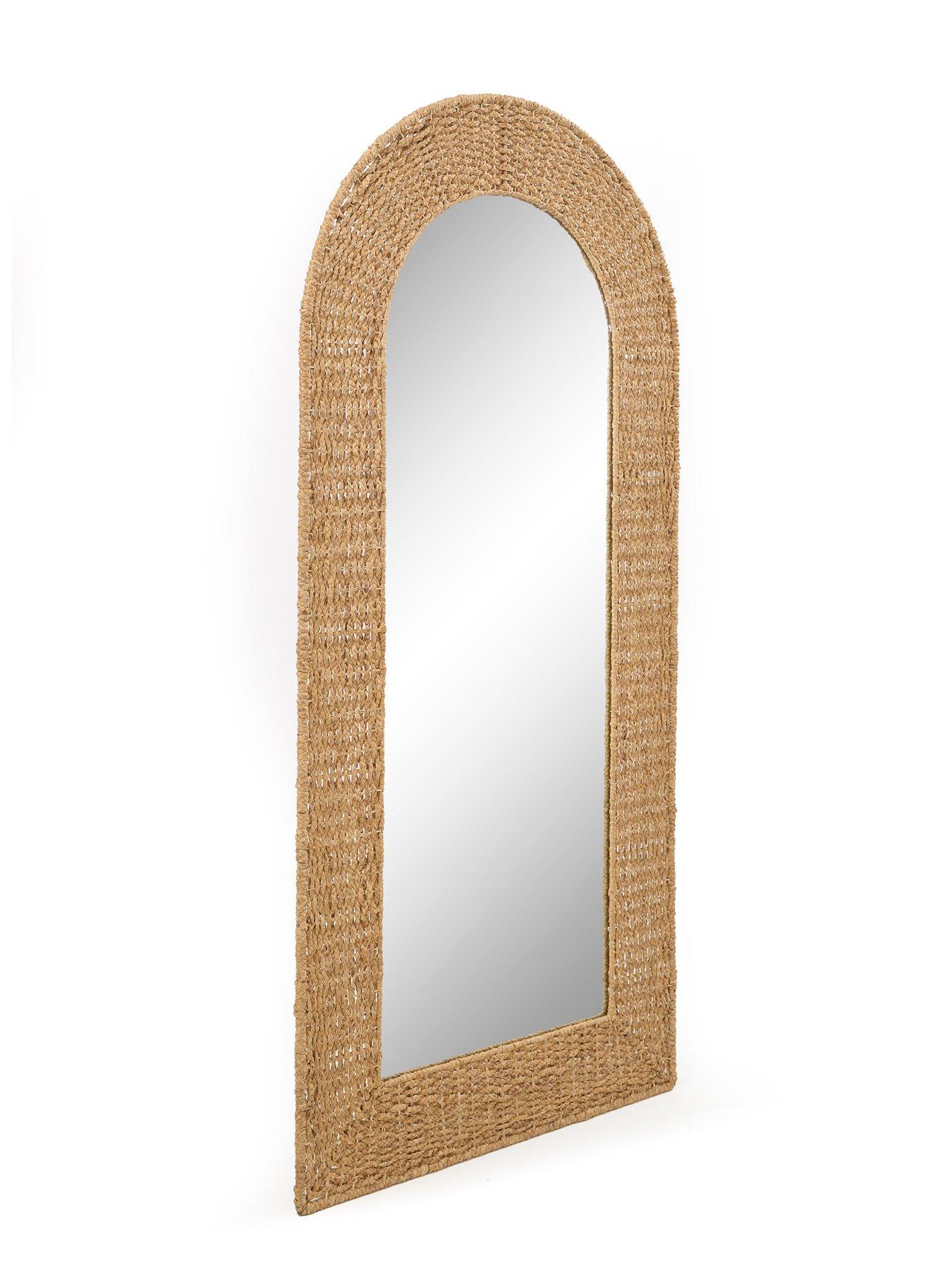 Image 3 of 7 of The Very Collection Woven Leaner Mirror 178x86cm