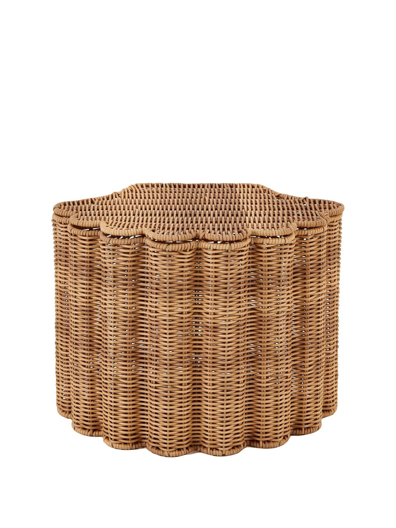  image of very-home-scalloped-basket-with-lid