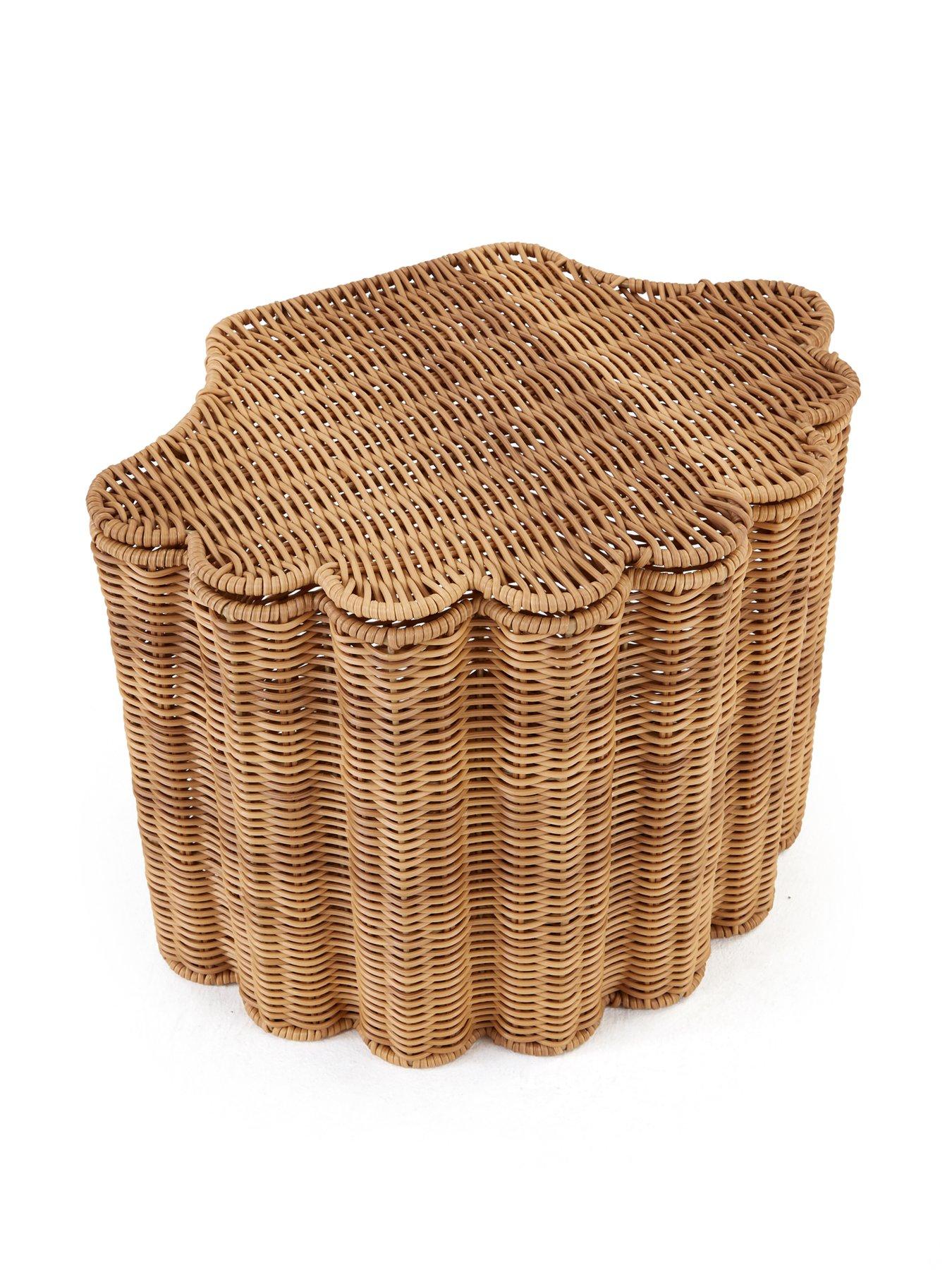  image of very-home-scalloped-basket-with-lid