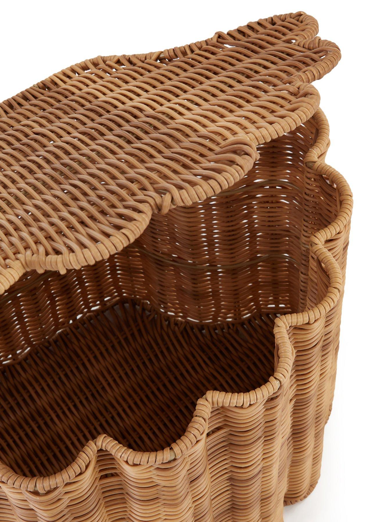  image of very-home-scalloped-basket-with-lid