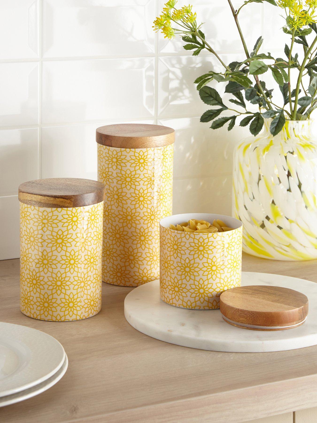 very-home-set-of-3-floral-canister