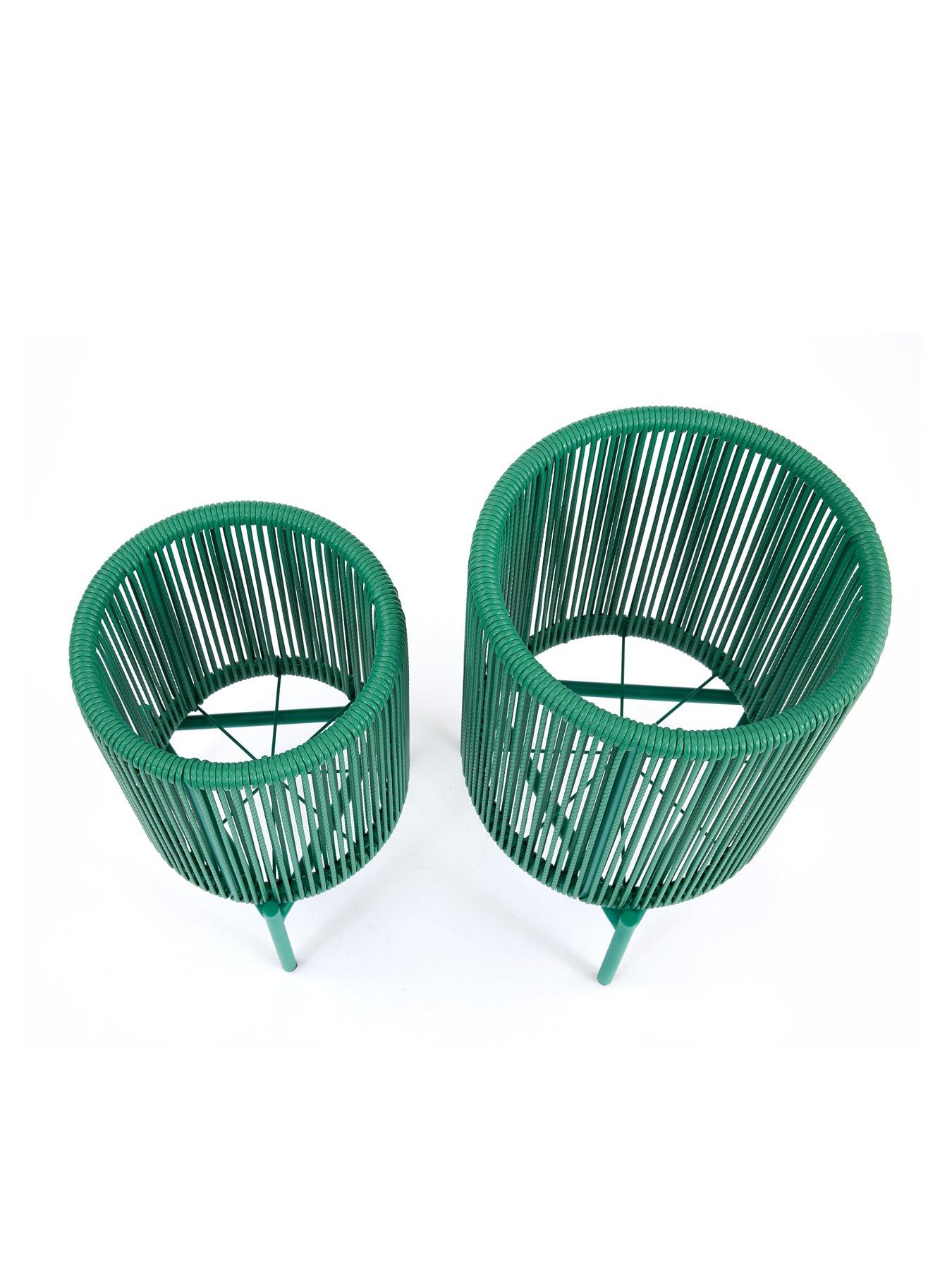 Image 3 of 5 of Very Home Hawaii Set 2 Planter Covers (Green)