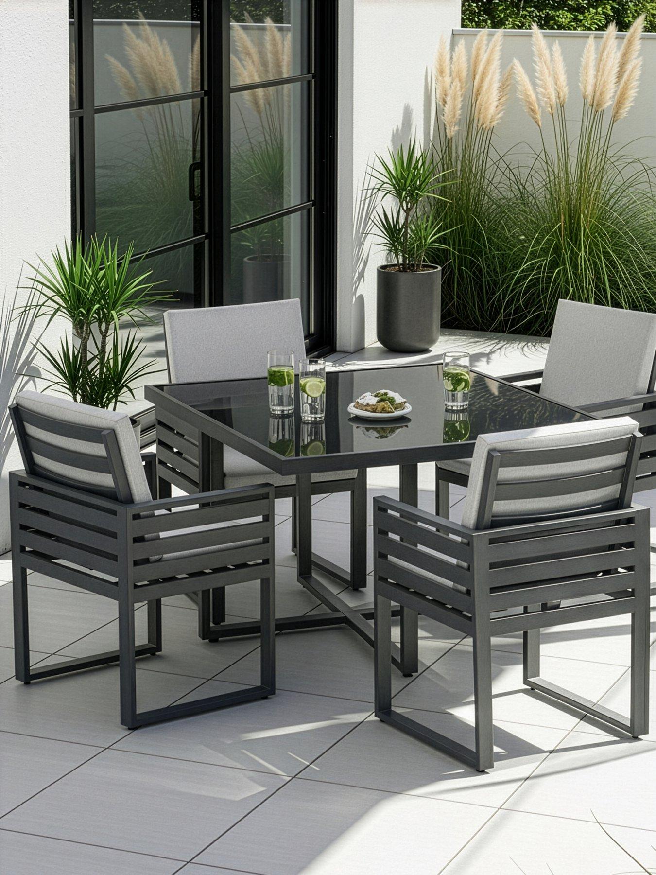 Image 1 of 8 of The Very Collection Cuba 4 Seater Cube Set