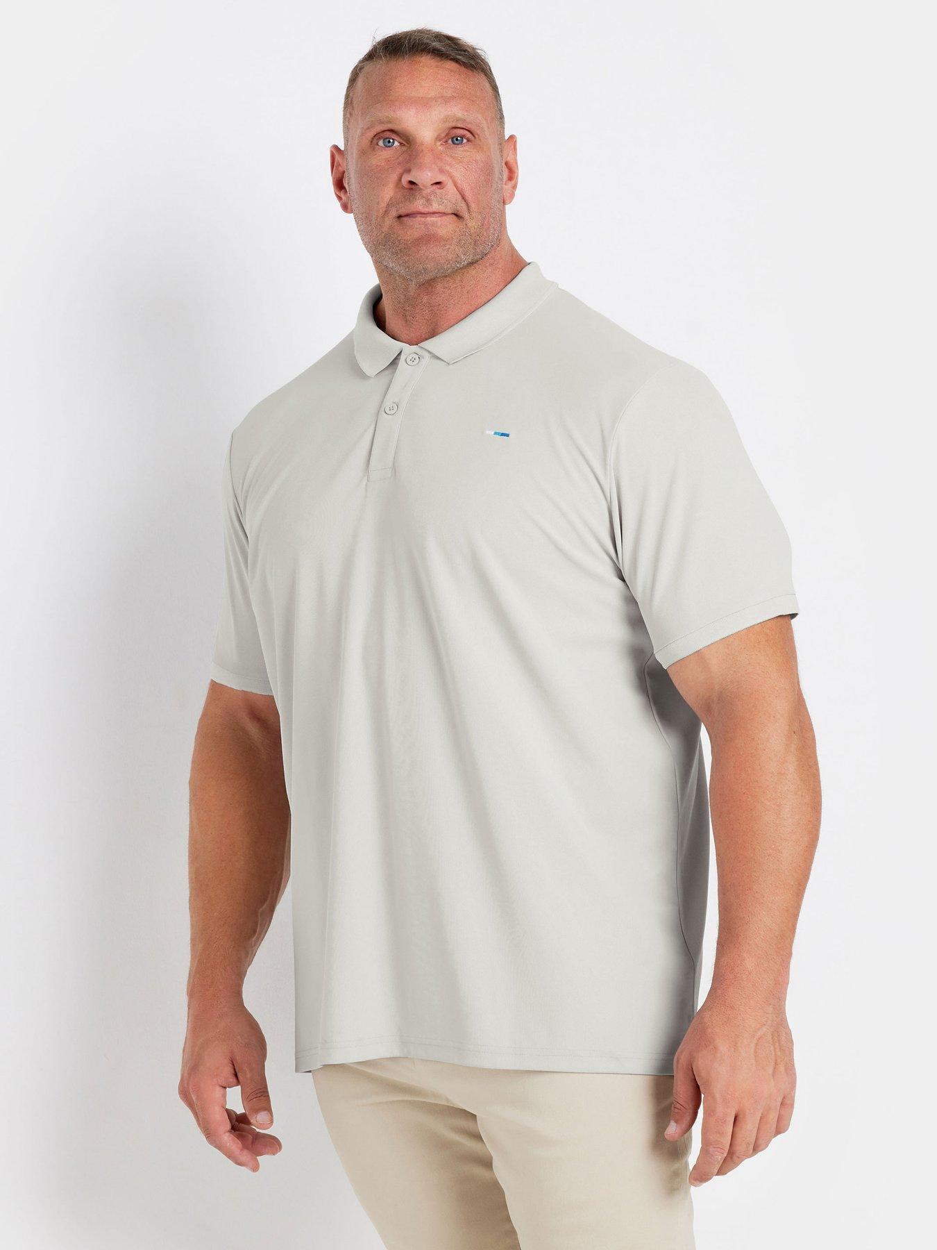 badrhino-poly-pique-golf-polo-shirt-grey