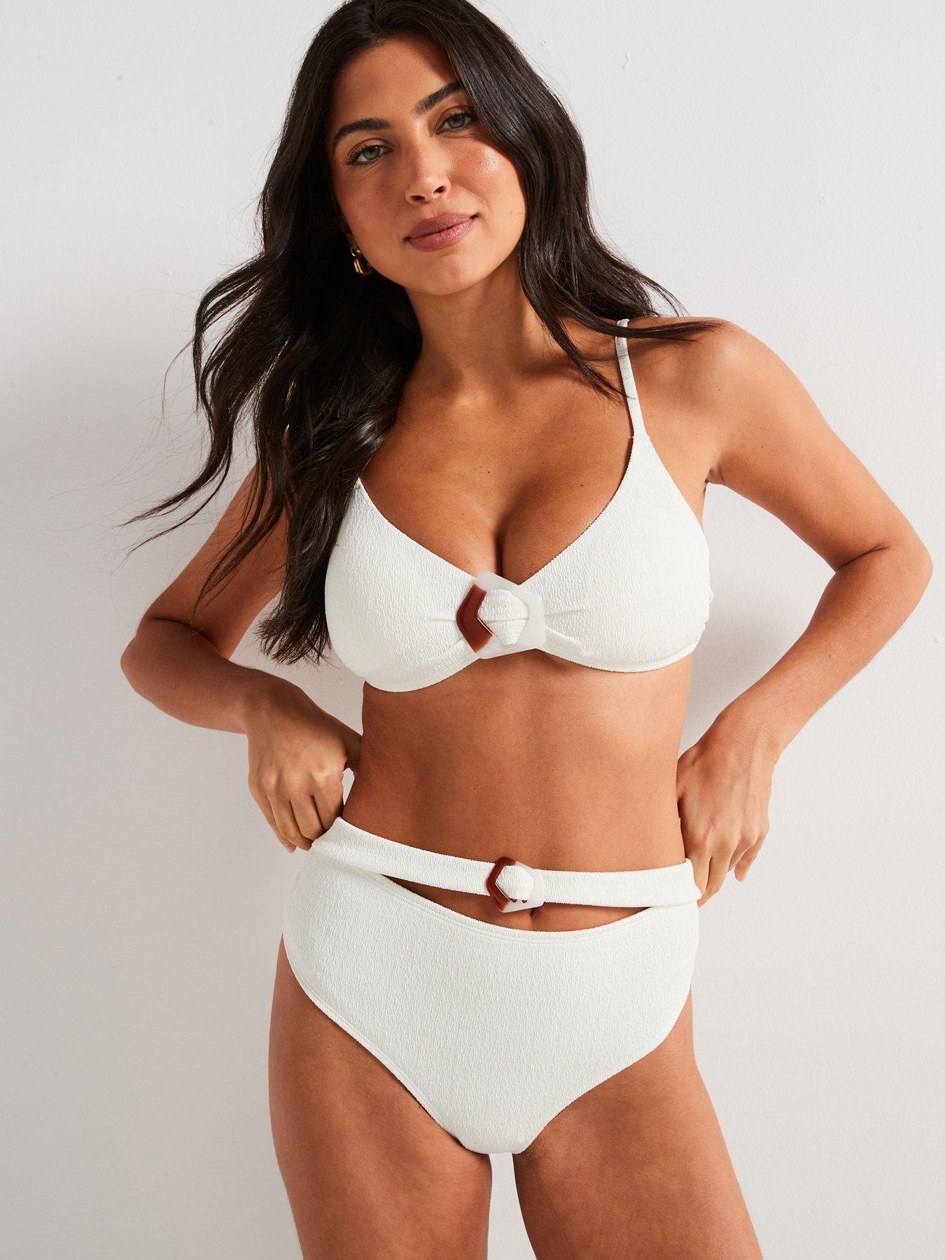 undefined Kali High Waist Bikini Brief - White