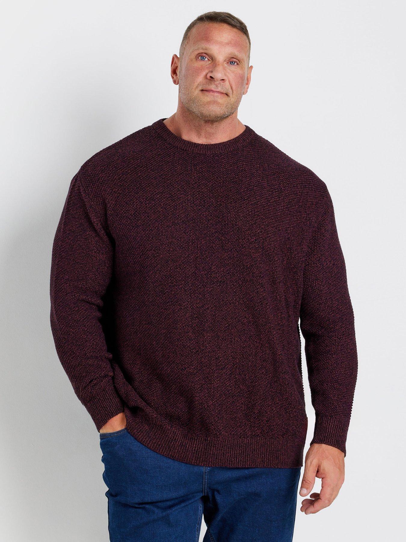 badrhino-twist-crew-neck-knitted-jumper-red
