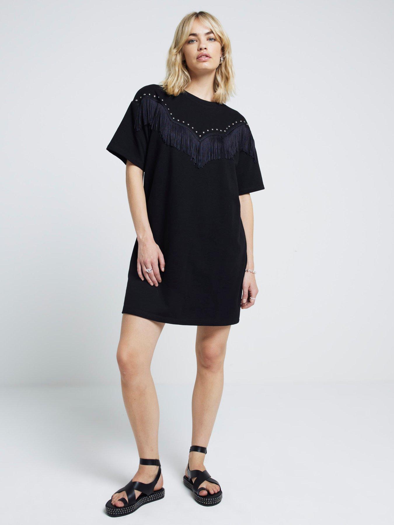 Fringe dress river island sale