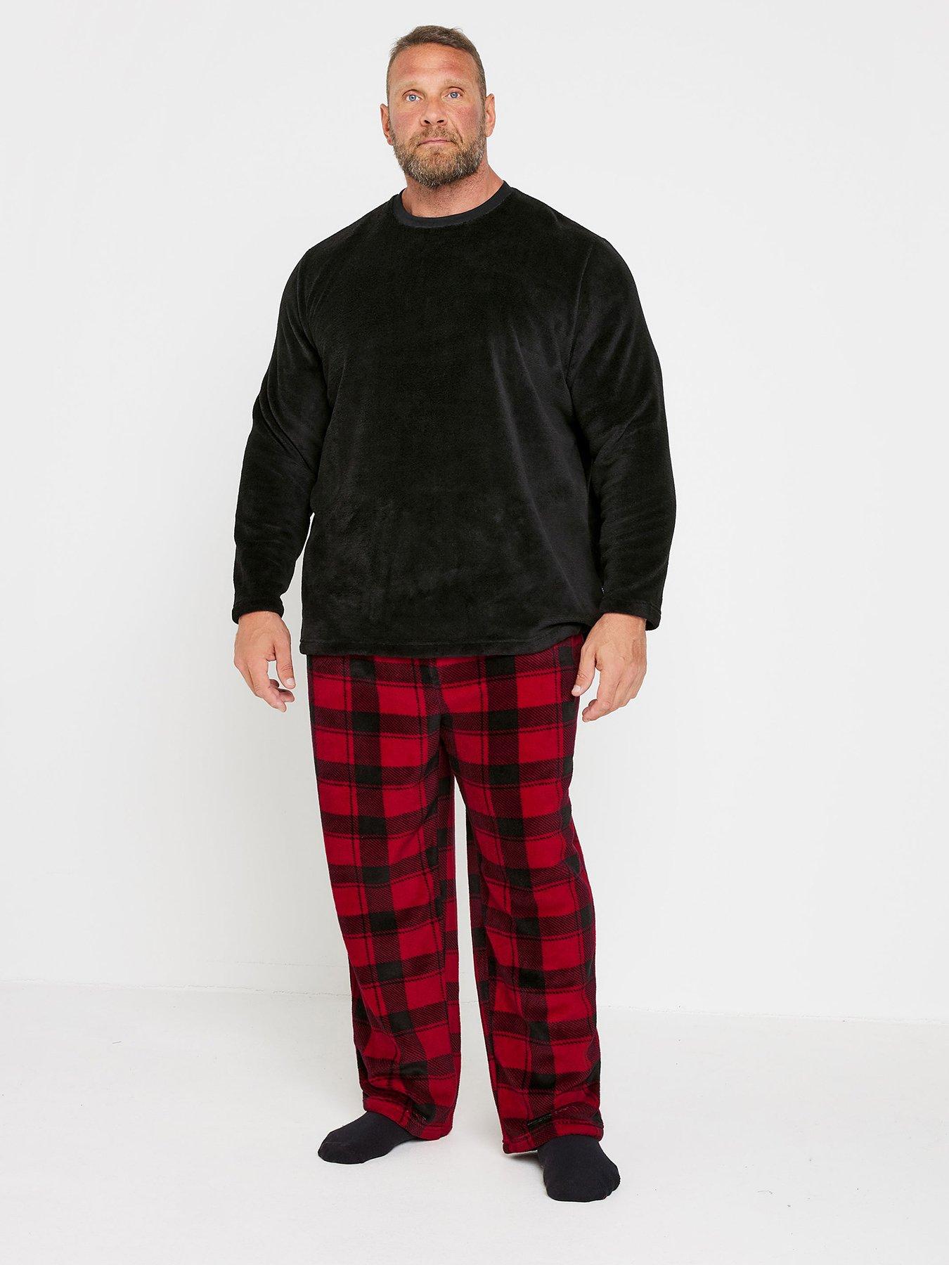 badrhino-fleece-tartan-lounge-set
