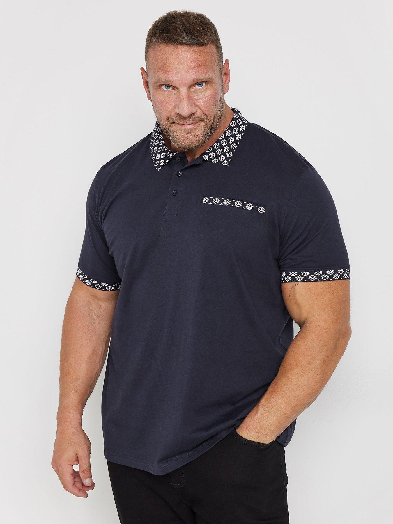 undefined Printed Jacquard Polo Shirt - Blue