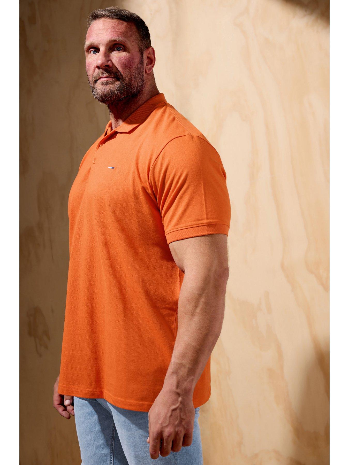 undefined Big  &  Tall Plain Polo Shirt - Orange