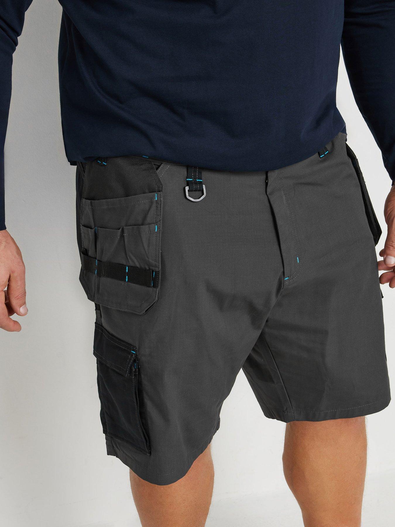  image of badrhino-big-amp-tall-workwear-cargo-shorts-grey