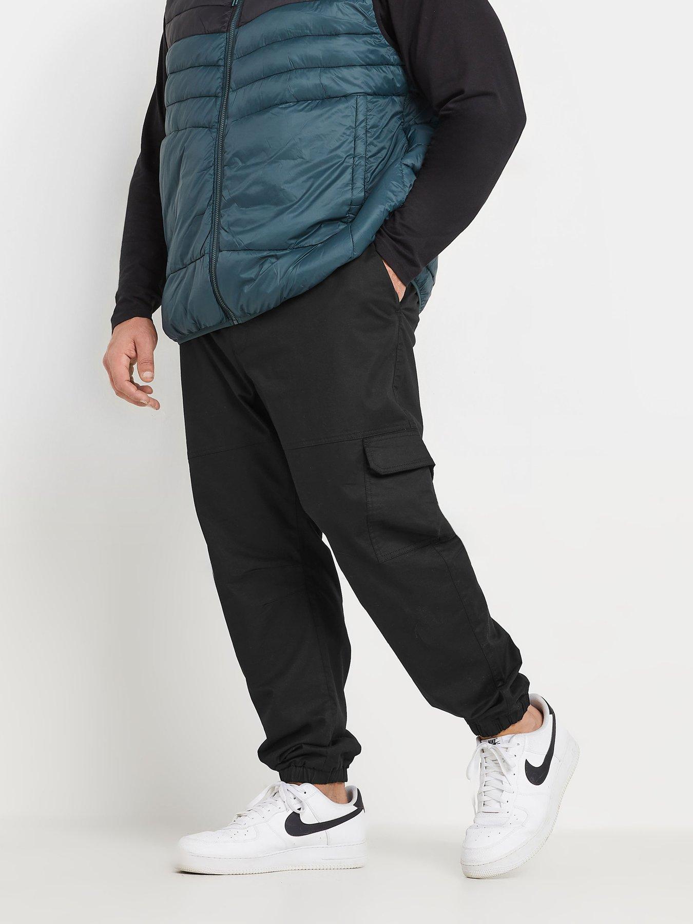  image of badrhino-big-amp-tall-cargo-trousers-34-black