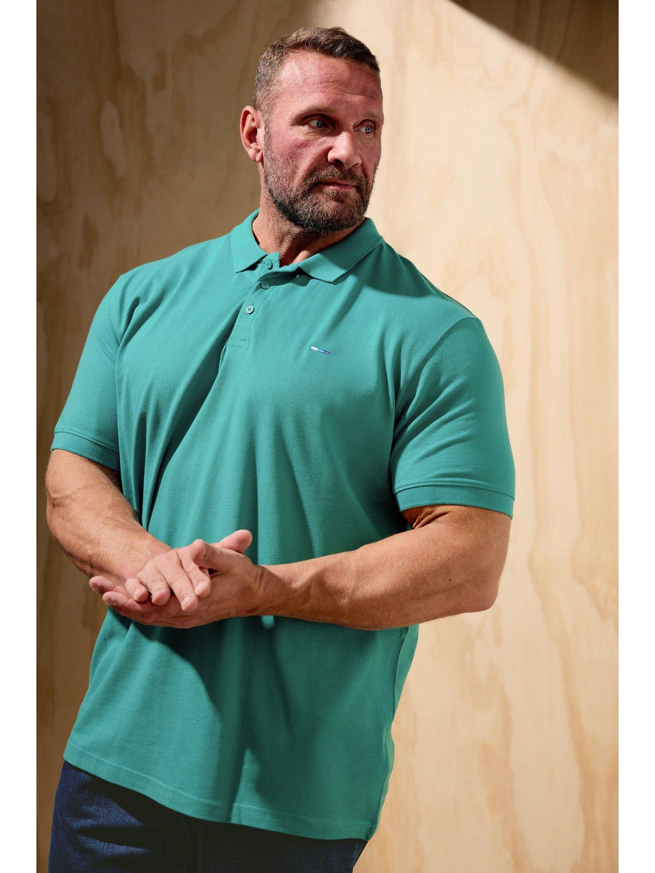 undefined Big  &  Tall Plain Polo Shirt - Blue