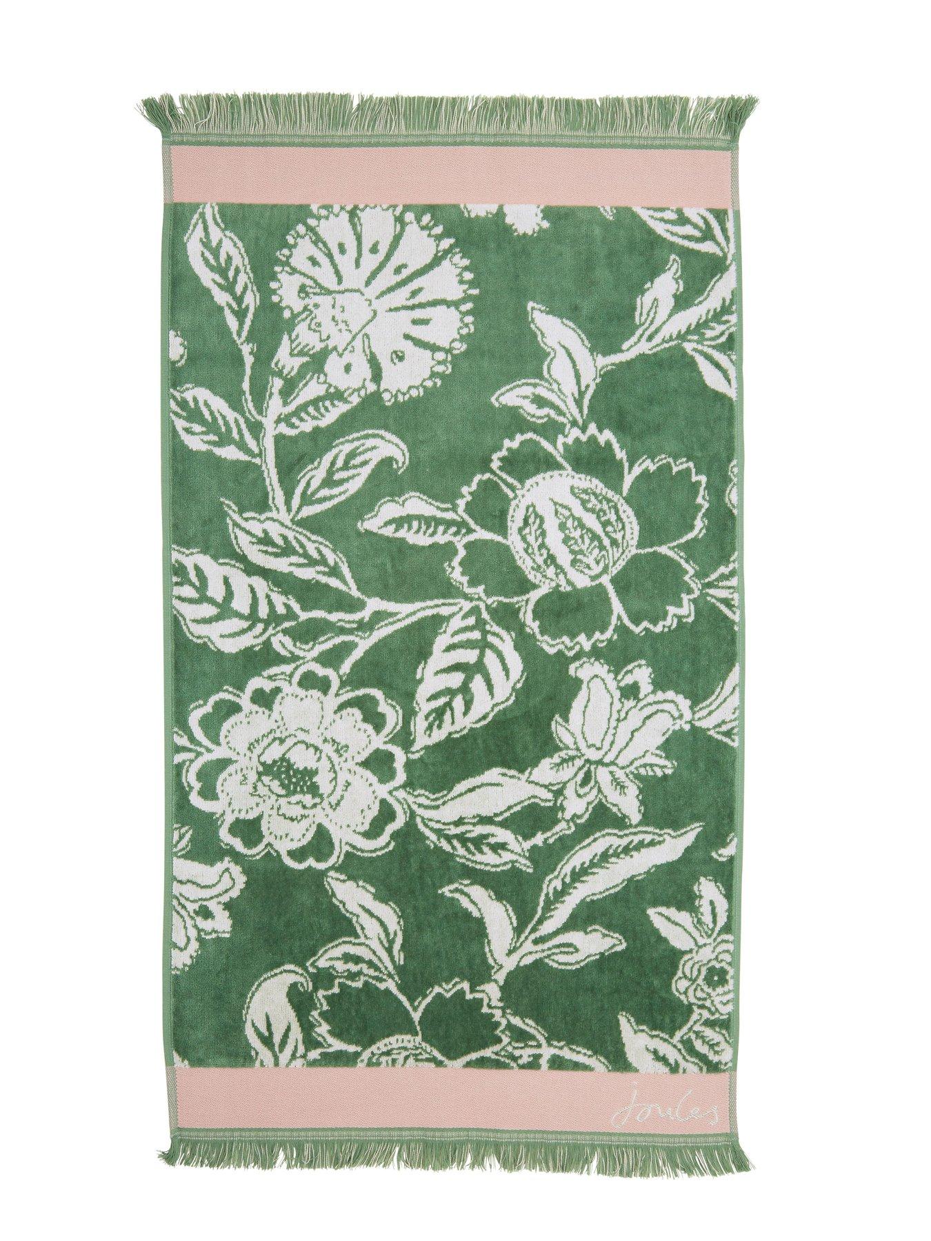  image of joules-juliette-100-cotton-bath-sheet-green