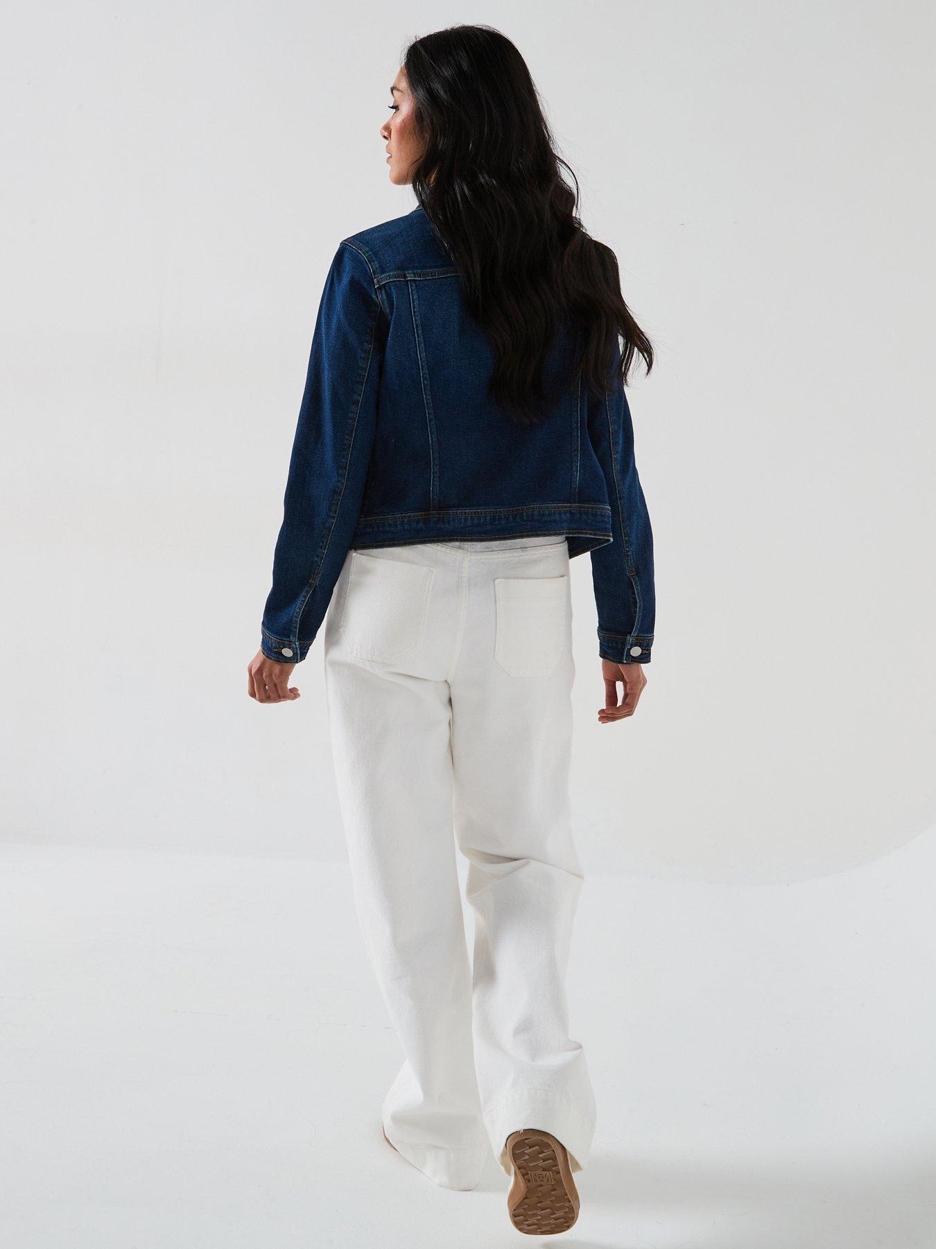 stillFront image of v-by-very-denim-western-jacket-dark-wash