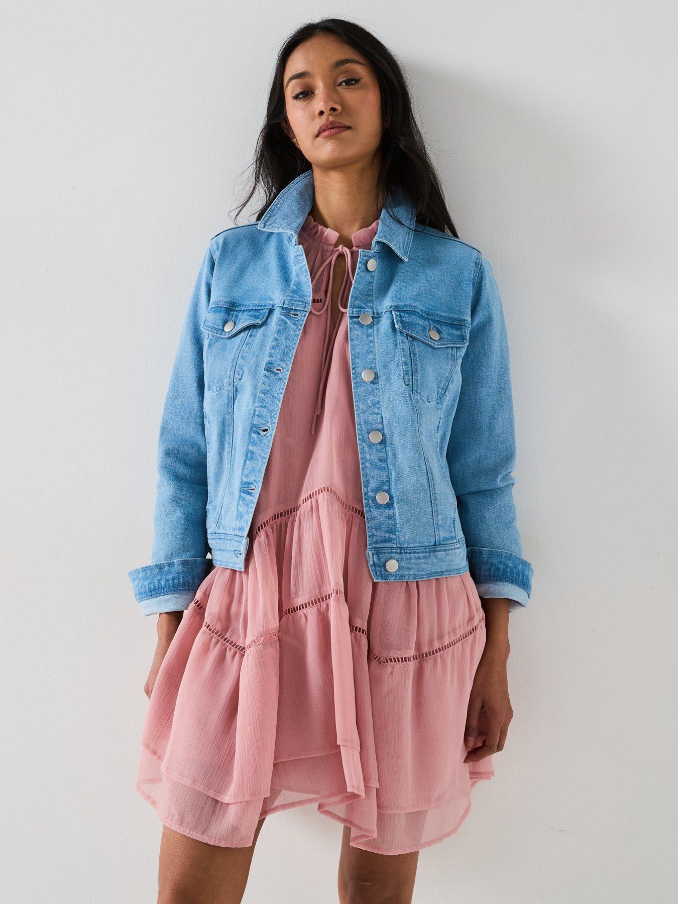 V by Very Denim Western Jacket - Bleach Wash