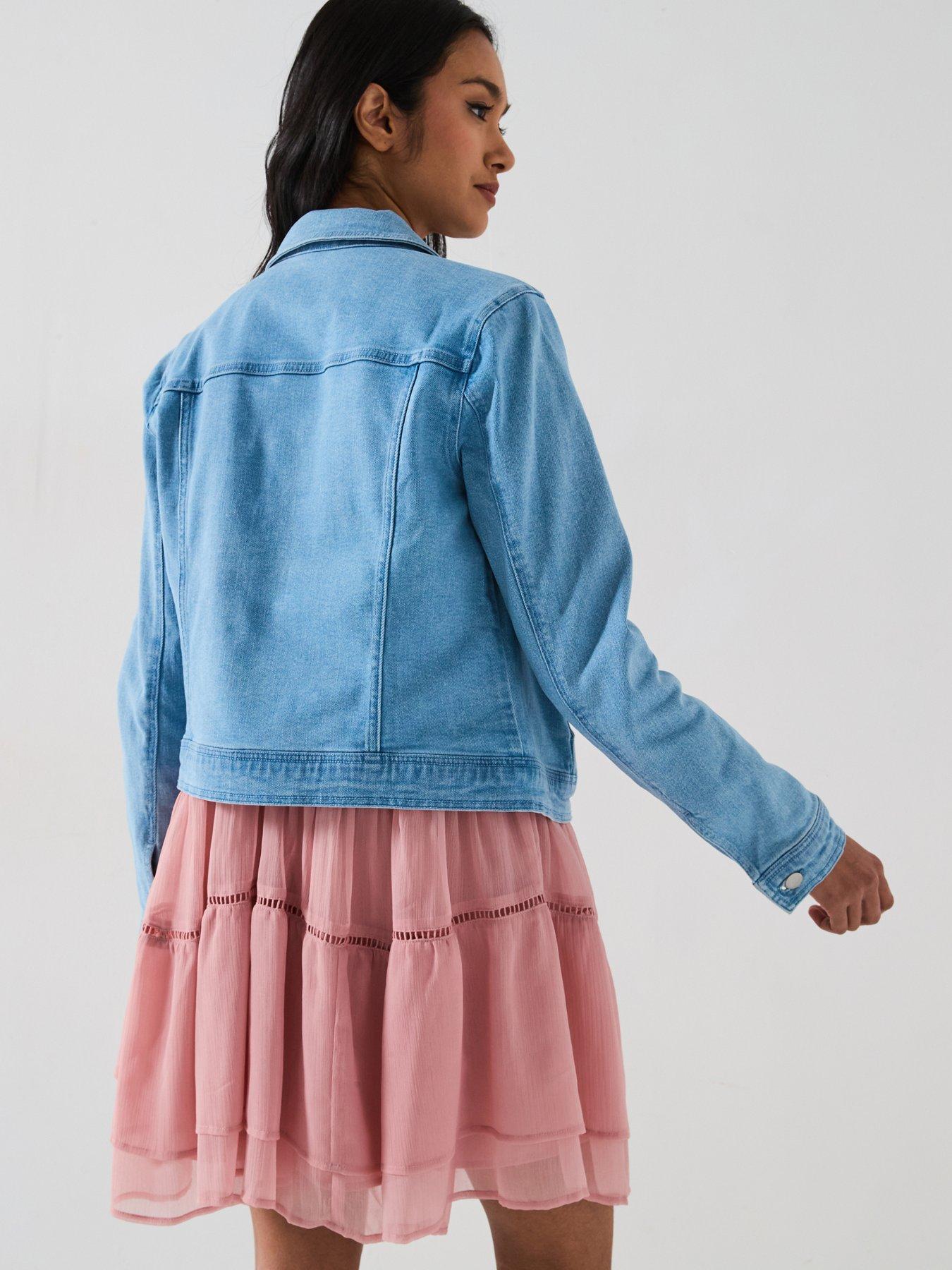 stillFront image of v-by-very-denim-western-jacket-bleach-wash