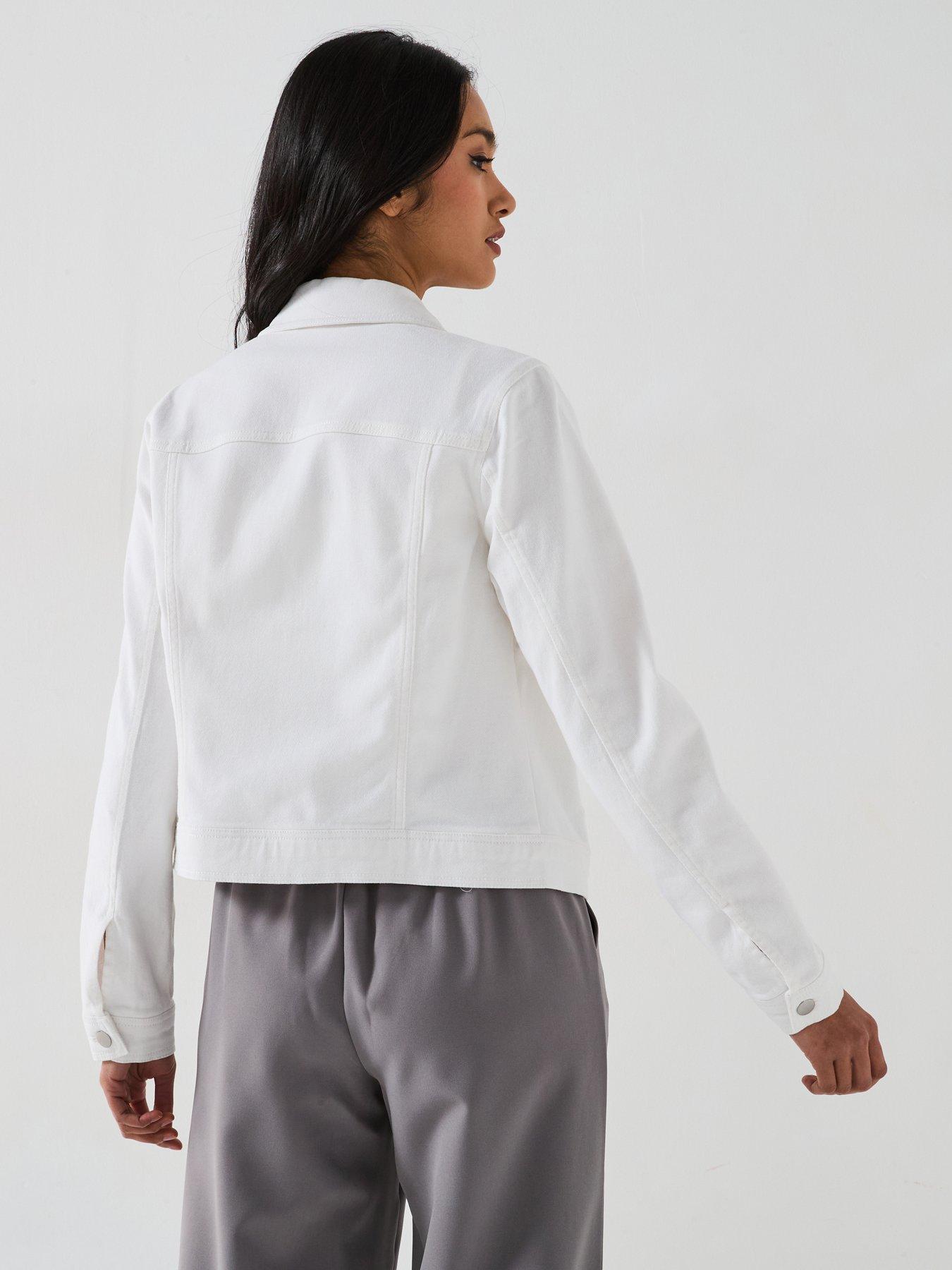 stillFront image of v-by-very-denim-western-jacket-white