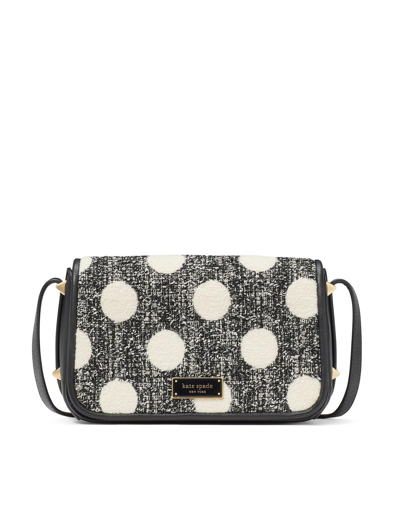  image of kate-spade-new-york-new-flap-group-dot-tweed-small-flap-crossbody