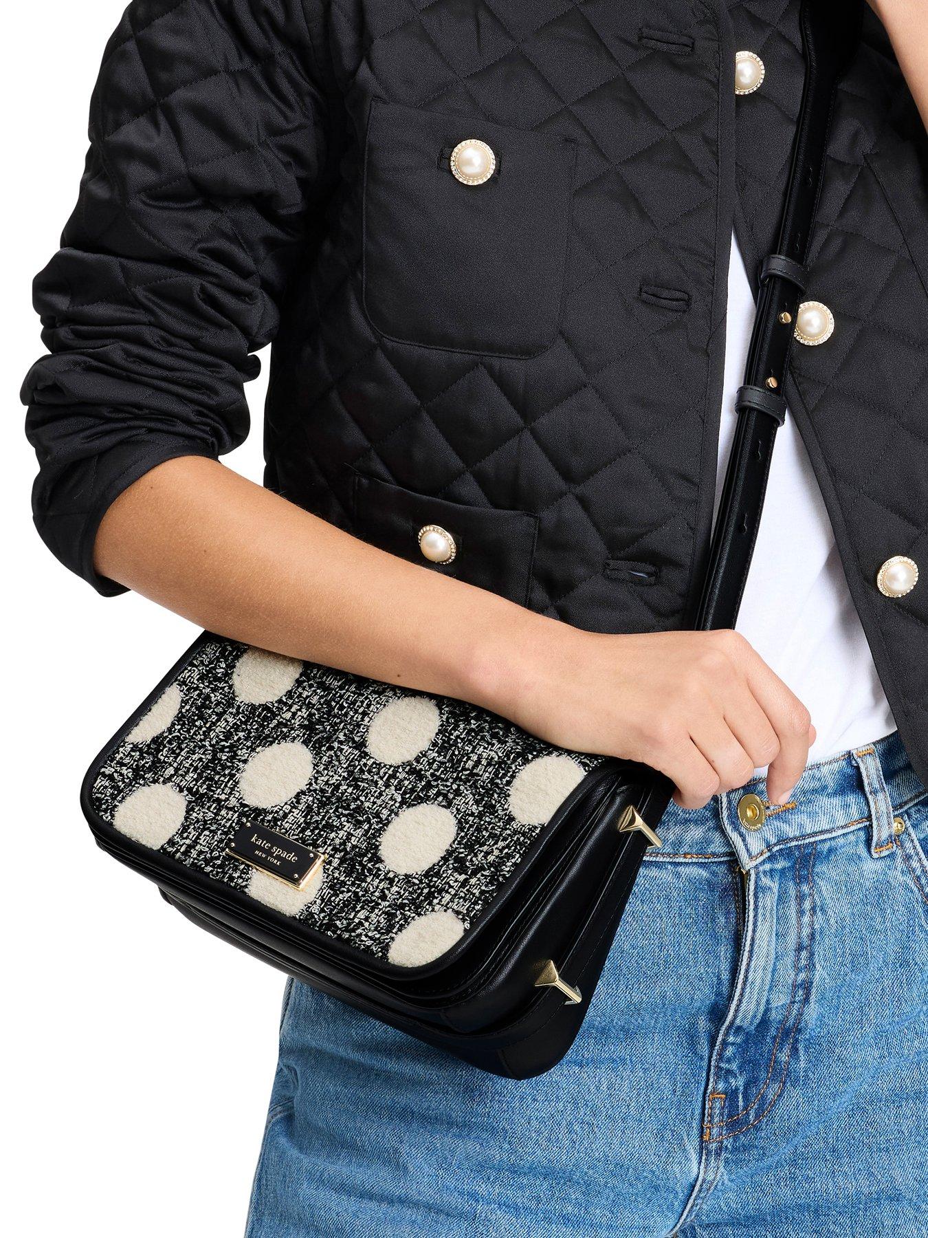  image of kate-spade-new-york-new-flap-group-dot-tweed-small-flap-crossbody