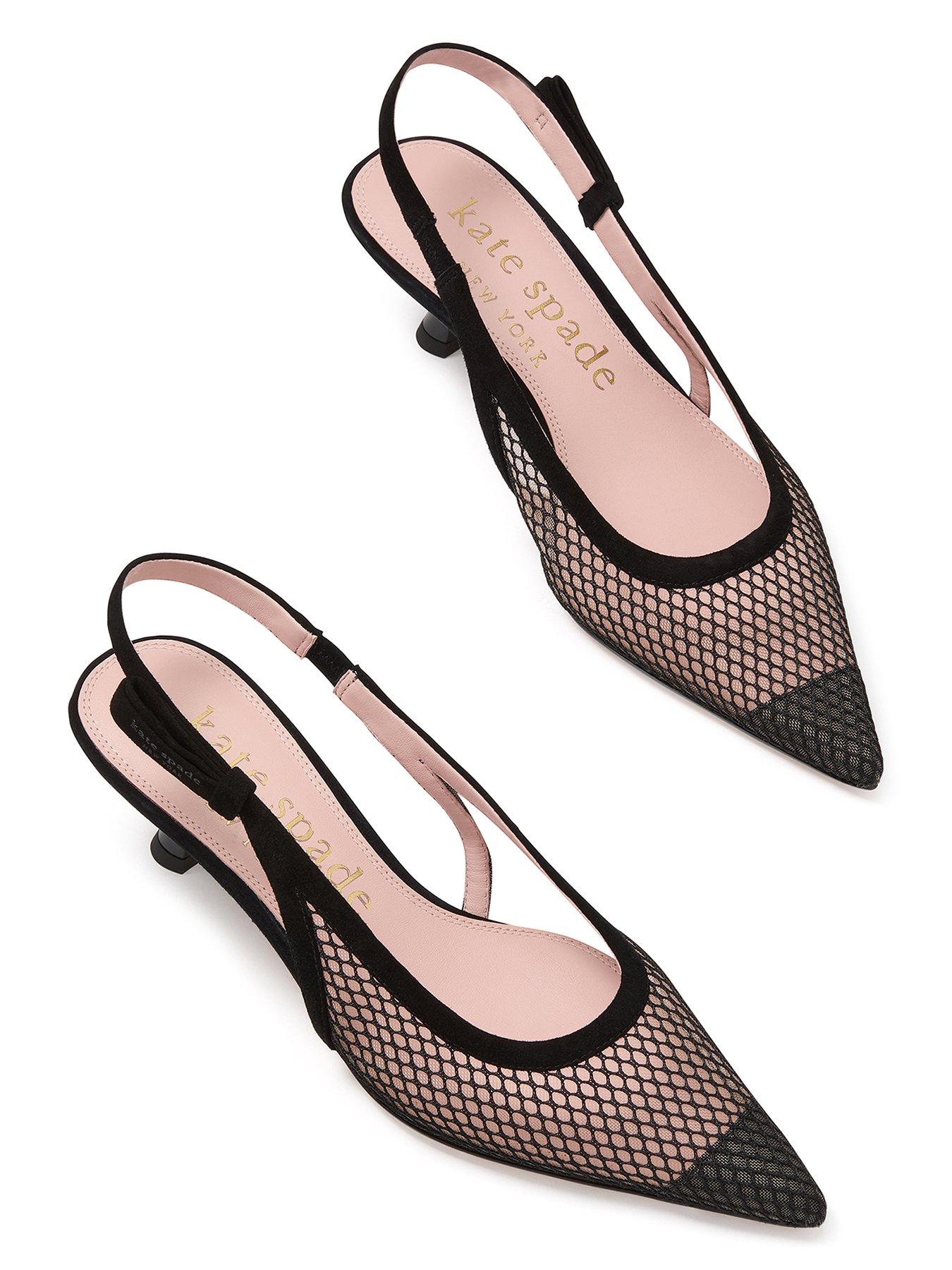 Kate Spade New York Riley Slingback Kitten Heel - Black | Littlewoods