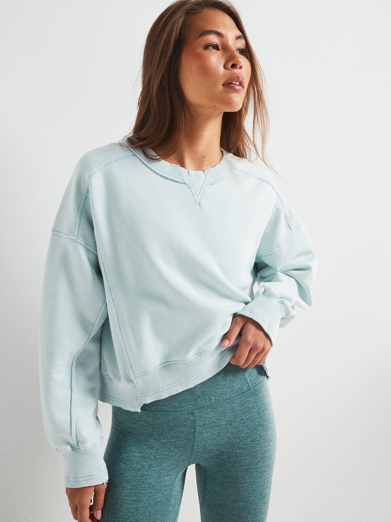 undefined Womens Intercept Pullover Sweat - Arctic Snow - Blue