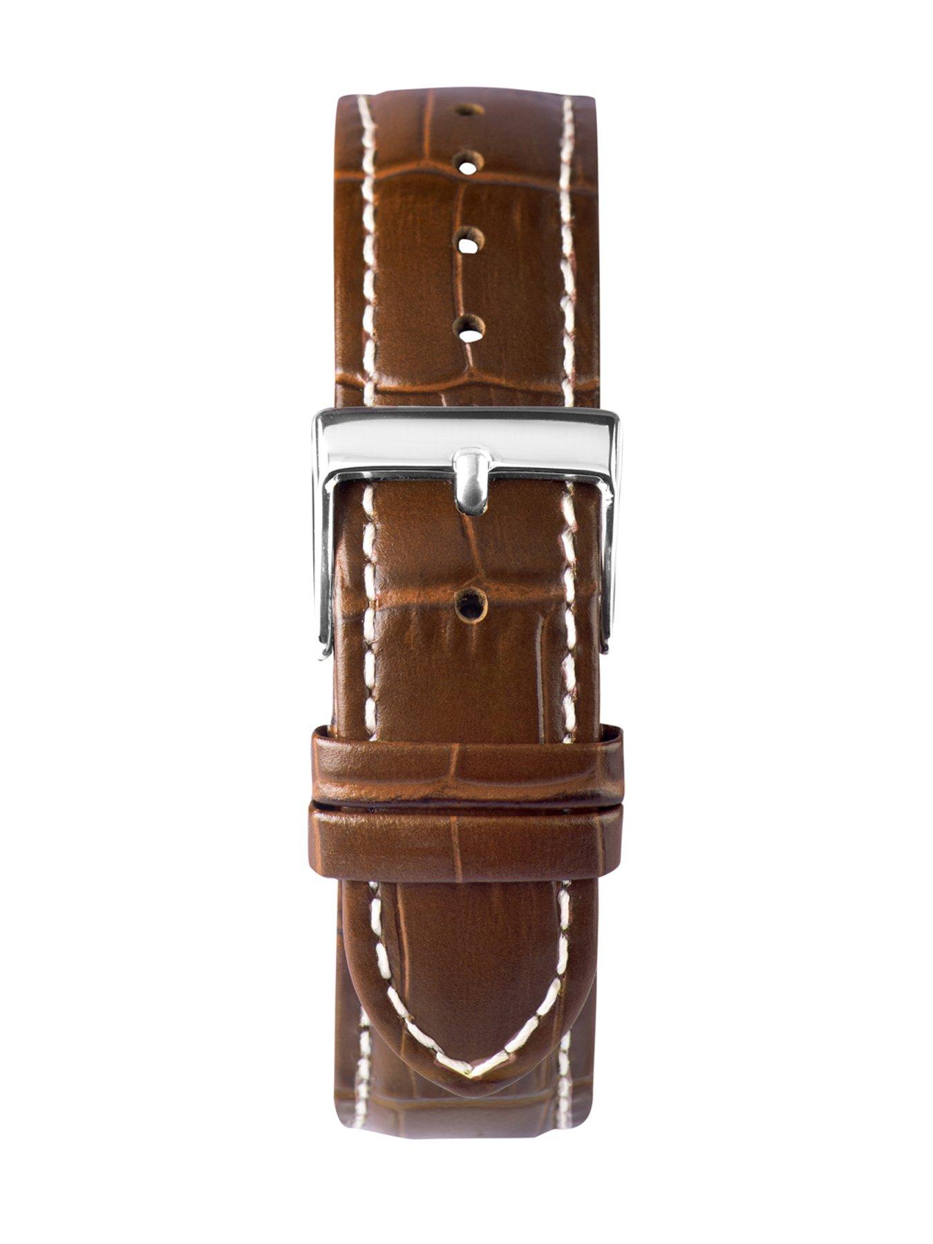 Image 7 of 7 of Sekonda Mens Archer Brown Leather Bracelet with Rose Gold Dial Chronograph Watch