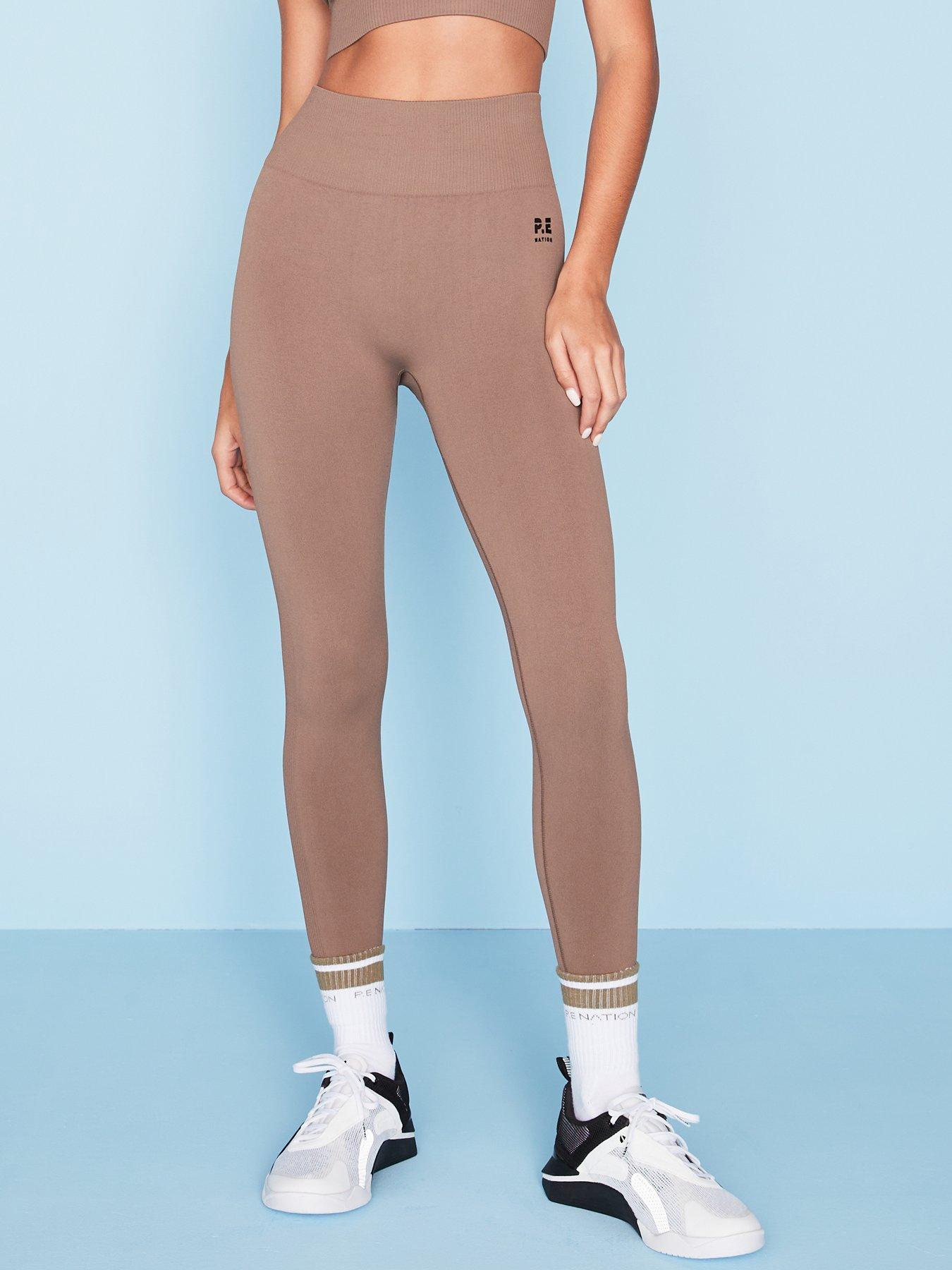 image of pe-nation-womens-training-restore-seamless-legging-brown