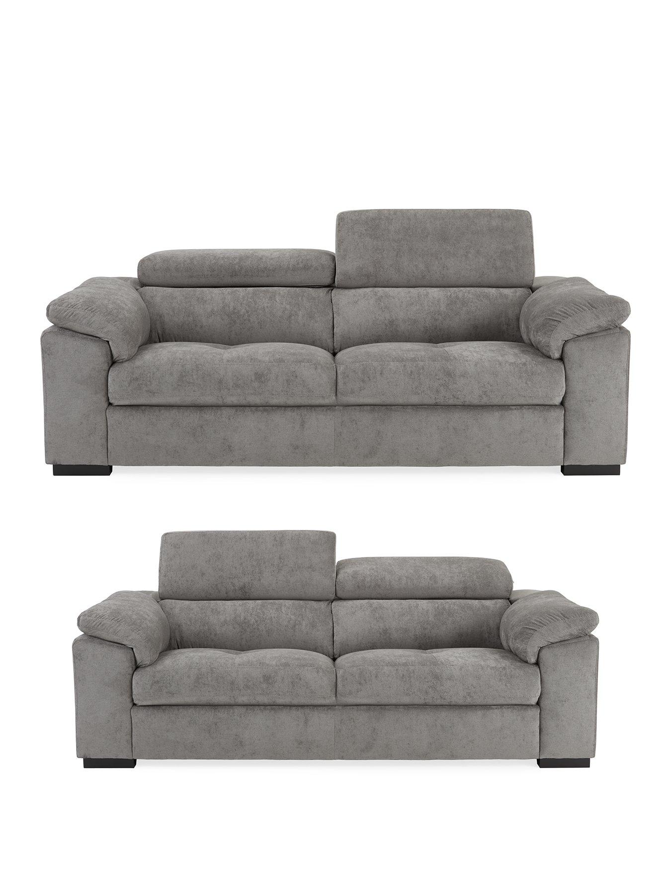  image of brady-3nbsp-2-seater-fabricnbspsofa-set-buy-amp-save-greywalnutnbsp--fsc-certified