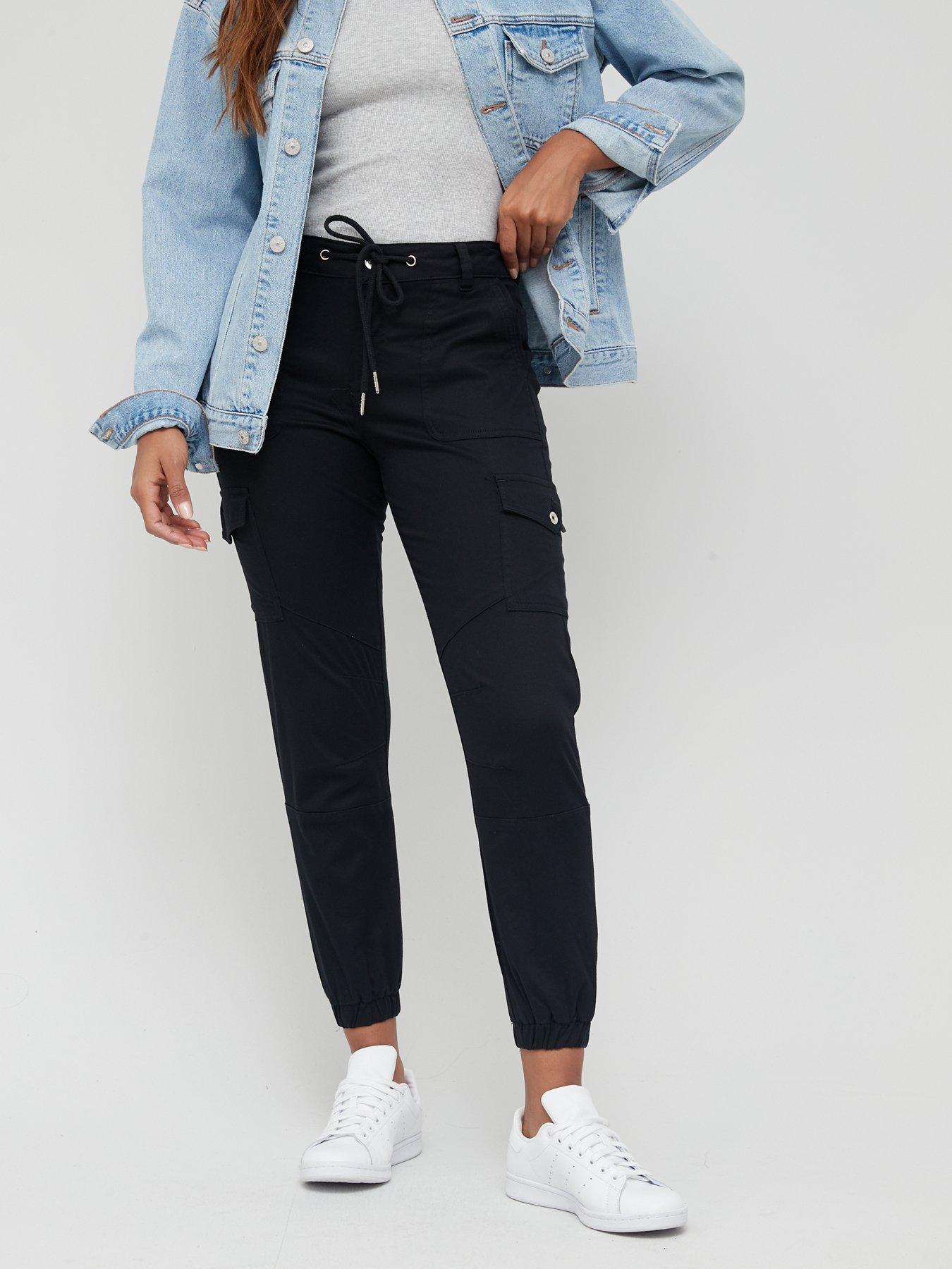 The Very Collection Cargo Trouser - Black